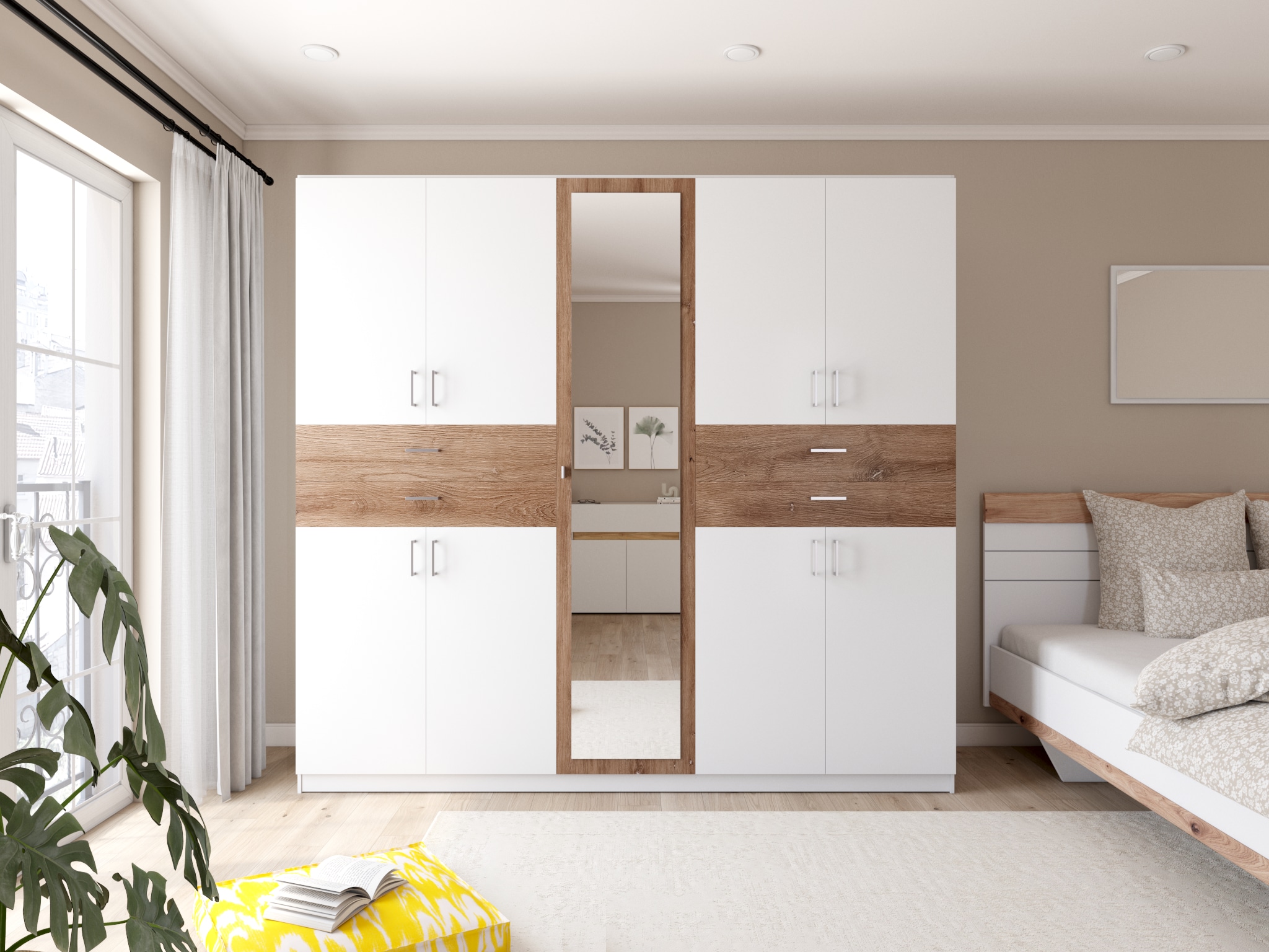 Loevschall Wandspiegel »Refine Wandspiegel rund – stilvoller Designspiegel mit edlem Rahmen,« in mehreren Grössen & Farben für Bad, Schlafzimmer & Flur