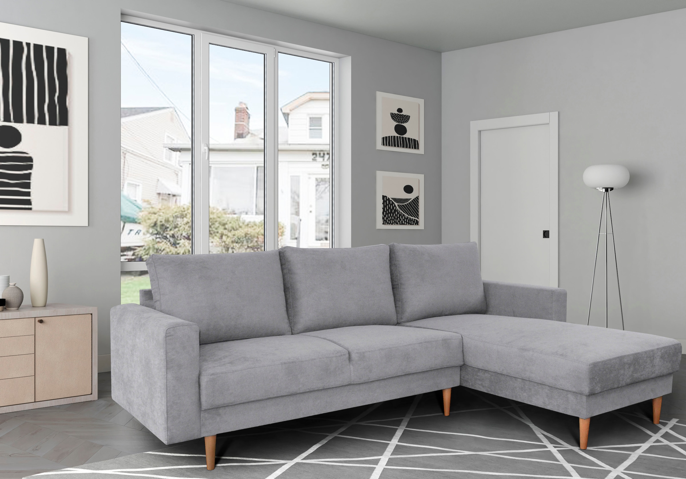 GEPADE Ecksofa »Fabio, L-Form«, beidseitig montierbar