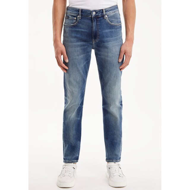 Calvin Klein Jeans Tapered-fit-Jeans »SLIM TAPER«, mit Calvin Klein Leder- Badge versandkostenfrei auf | Stretchjeans
