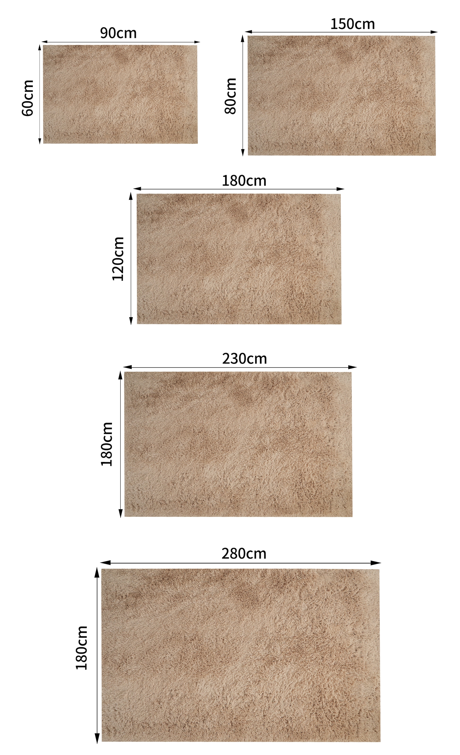 my home Hochflor-Teppich »Leava, besonders weich und kuschelig, leichter Glanz«, rechteckig, 37 mm Höhe, uni, Mikrofaser Teppiche, Plüsch, Wohnzimmer, Schlafzimmer, Esszimmer