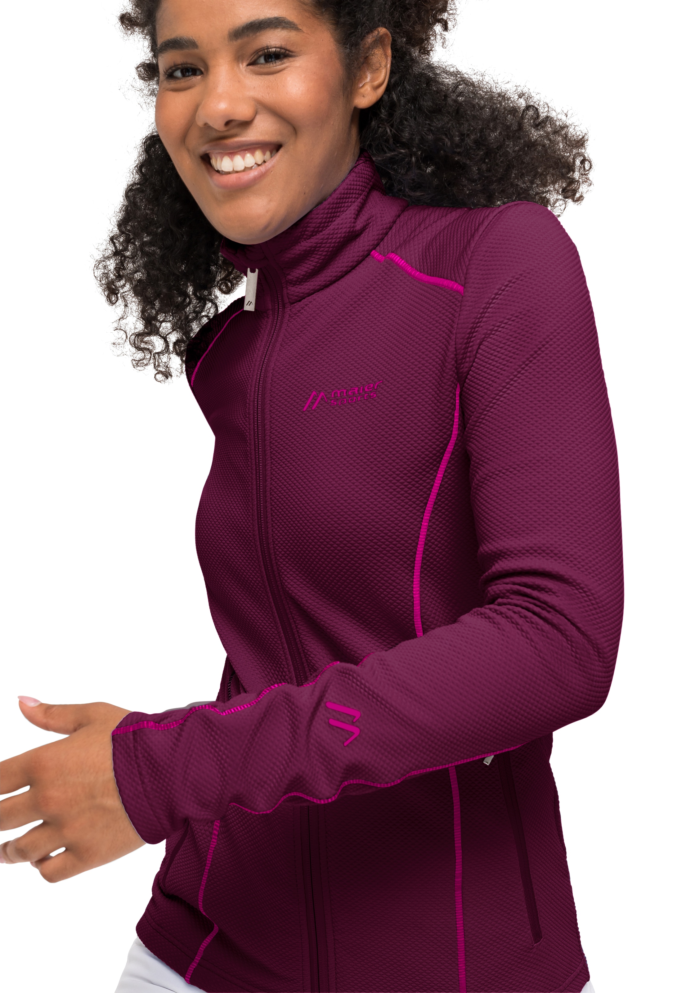 ♕ Maier Sports Funktionsshirt »Ximena«, warme Damen Fleecejacke als Midlayer,  ideal zum Skifahren versandkostenfrei kaufen