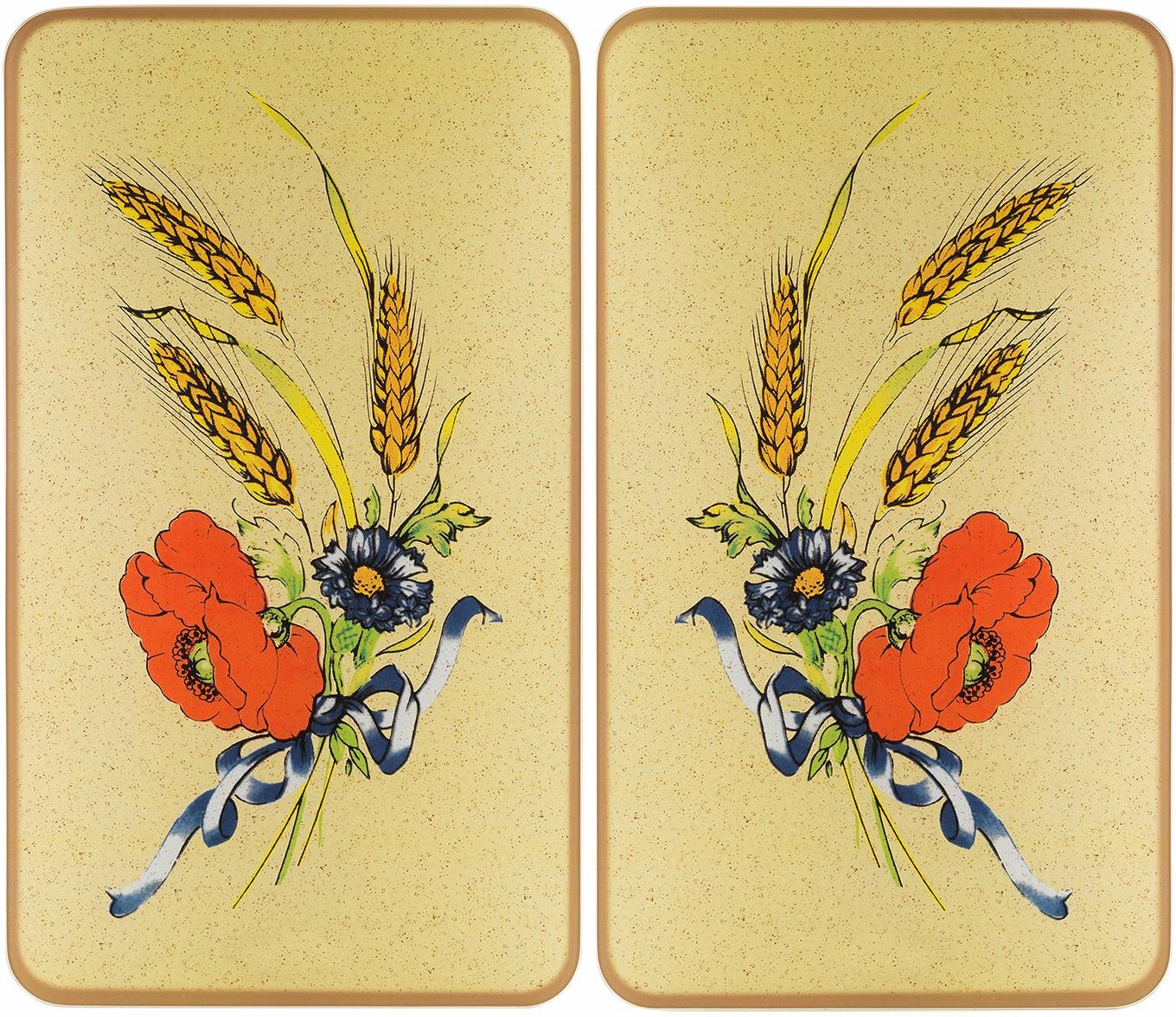 Image of WENKO Herd-Abdeckplatte »Kornblumen«, (Set, 2 tlg.), rutschfesten Spezialfüsse bei Ackermann Versand Schweiz