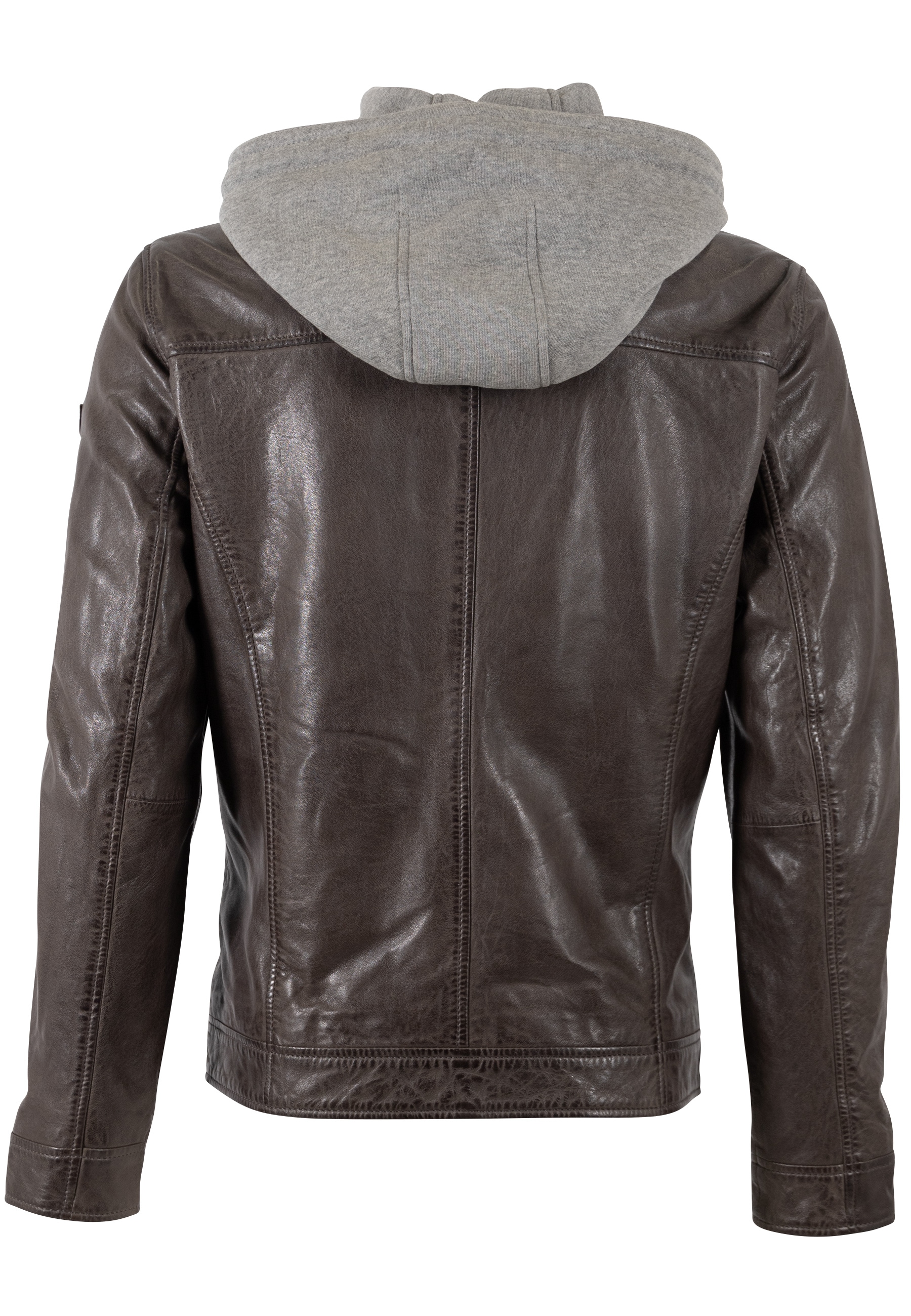 Mauritius Veste en cuir »MMBarlo« mit Kapuze mit abnehmbarer Kapuze