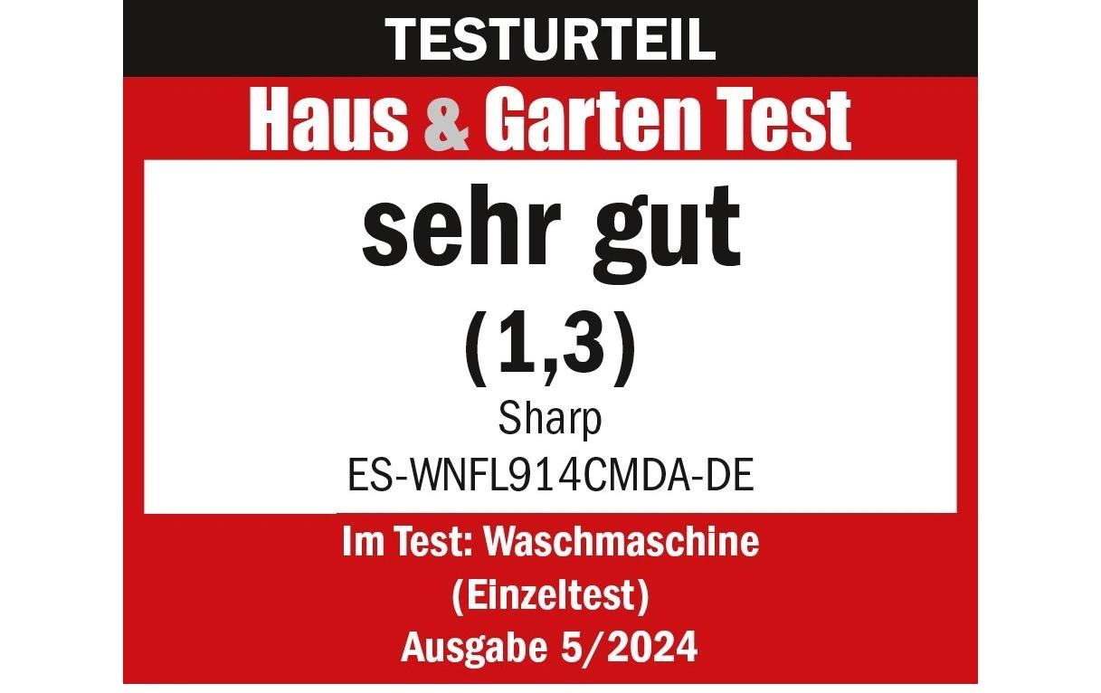 Sharp Waschmaschine »ES-WNFL914CMDA-DE Links«, 1400 U/min