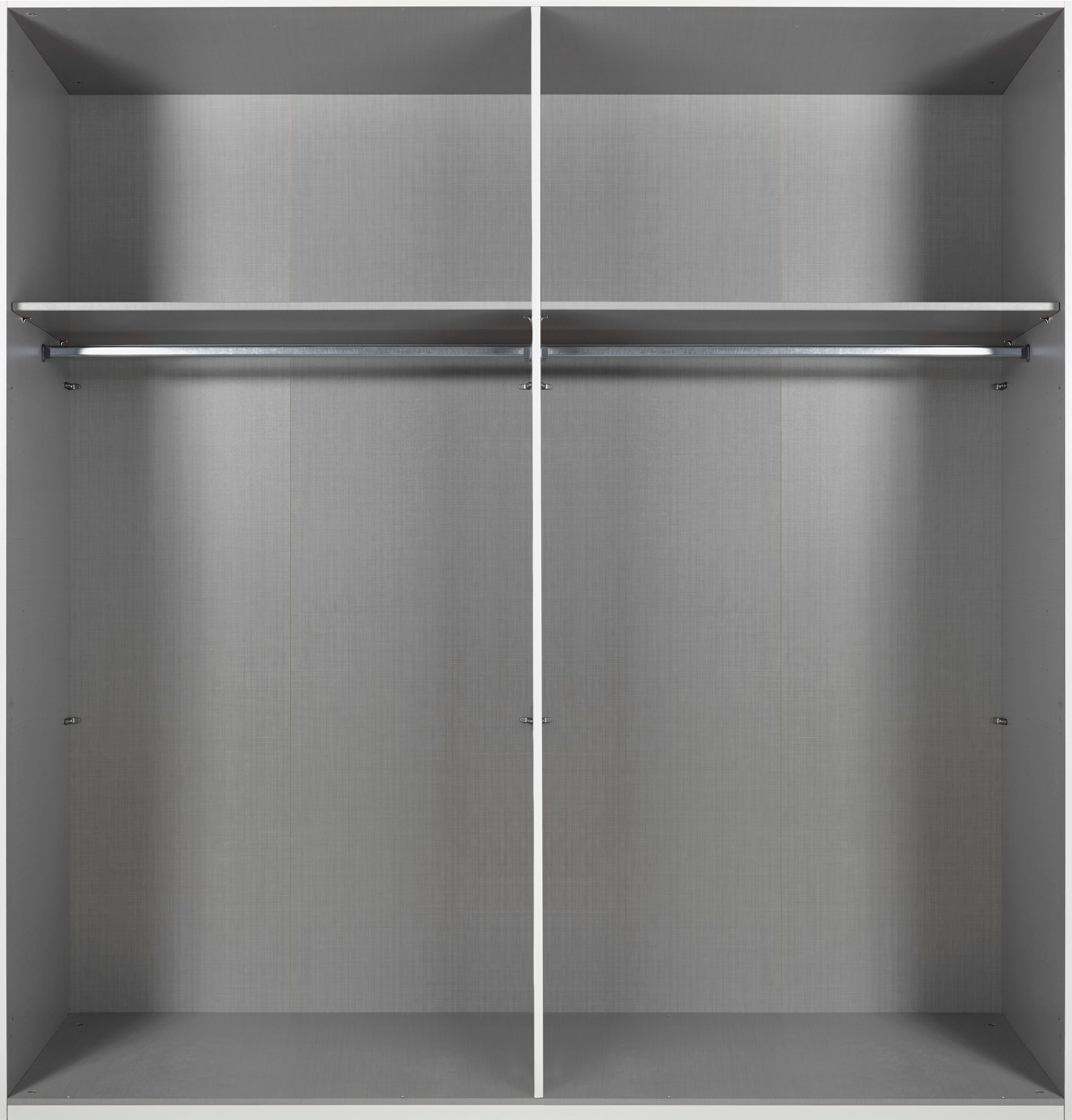 Wimex Schwebetürenschrank »Jork Kleiderschrank mit Spiegel, schwarze Metallgriffe« Schrank in verschiedenen Grössen und Innenausstattungsvarianten