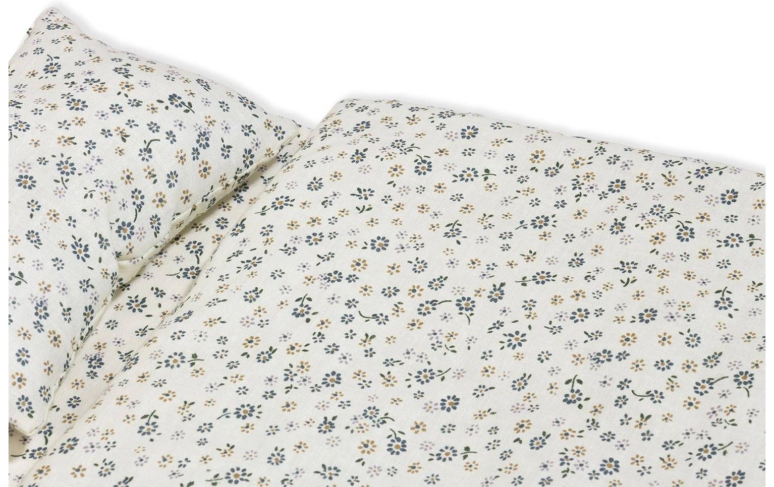 Pinolino® Linge de lit pour poupées »3-tlg. Blümchen« pour poussettes et lits de poupée