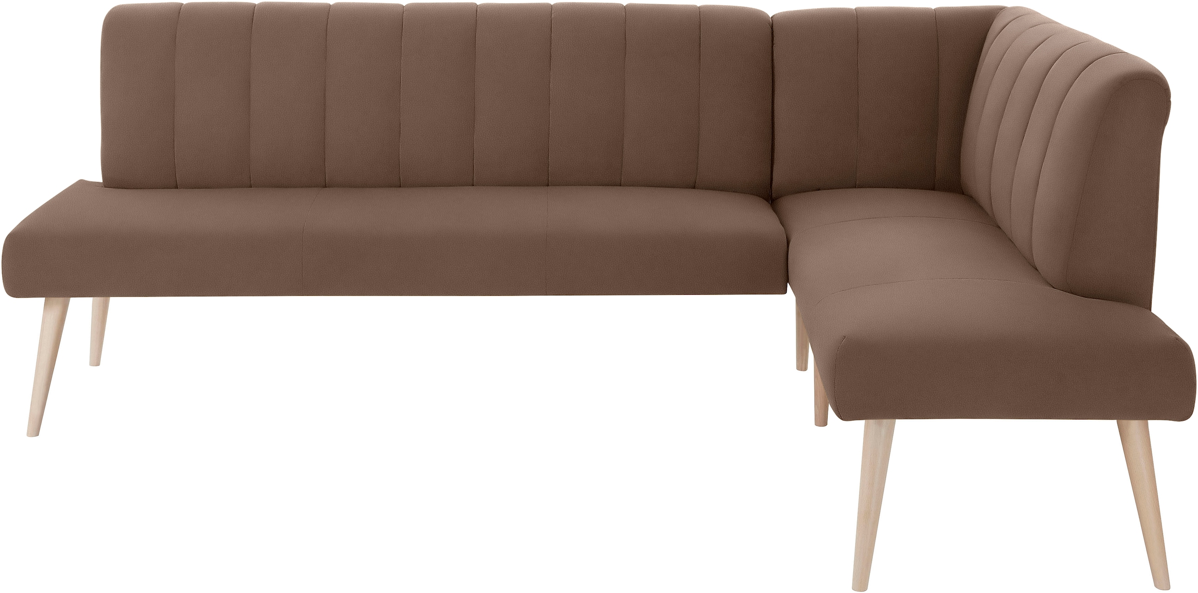 exxpo - sofa fashion Eckbank »Costa, moderne Rückensteppung, bequem und elegant, hoher Holzfuss«, hochwertig verarbeitet, Frei im Raum stellbar