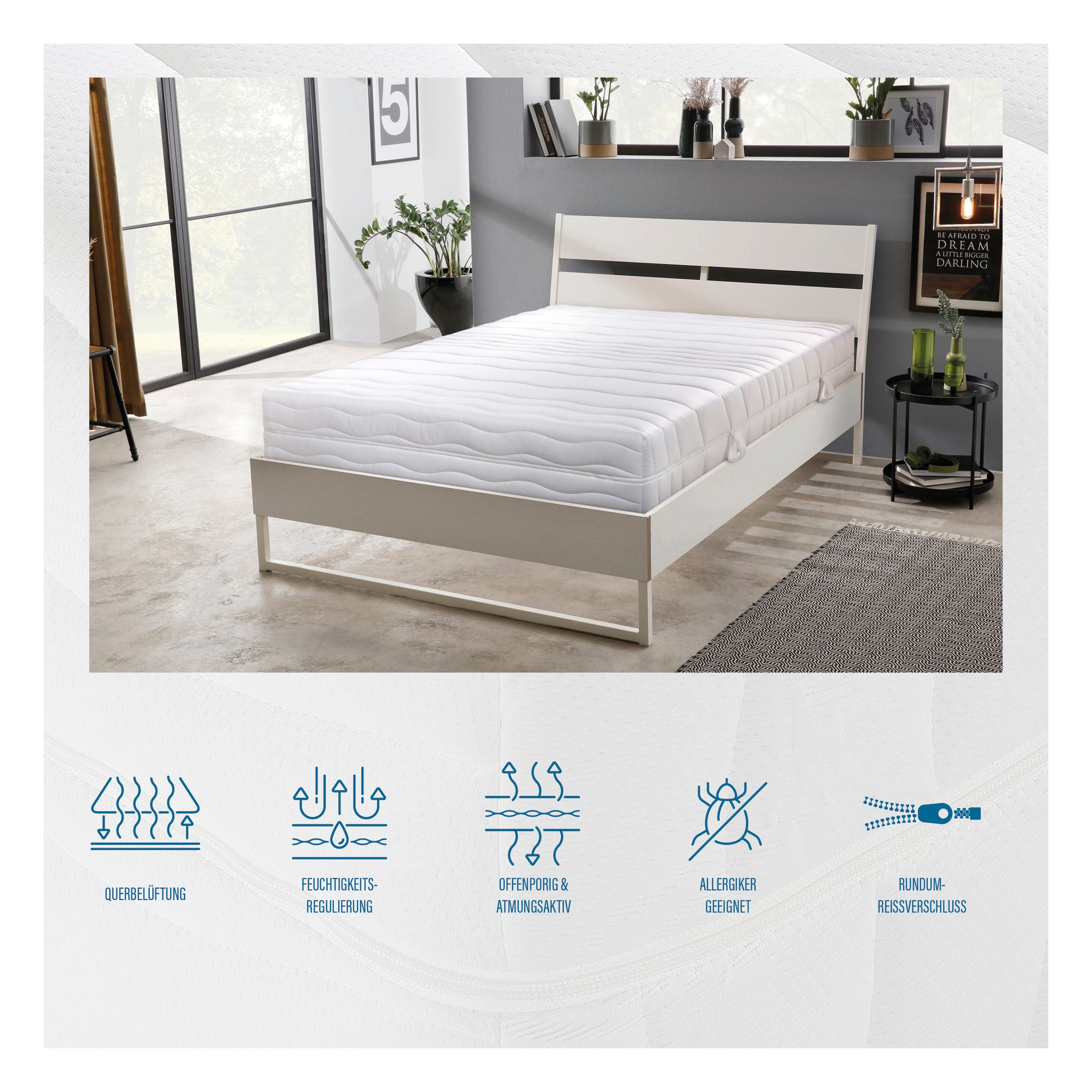 Beco Matelas mousse confort »Grand Majestic GOLD Komfortmatratze für exklusive Schlafqualität« 32 cm hoch Raumgewicht: 30 kg/m³ 1 cuis tlg. luxe 32 cm, 7 zones ergonomiques, matelas réversible, aussi 140x200