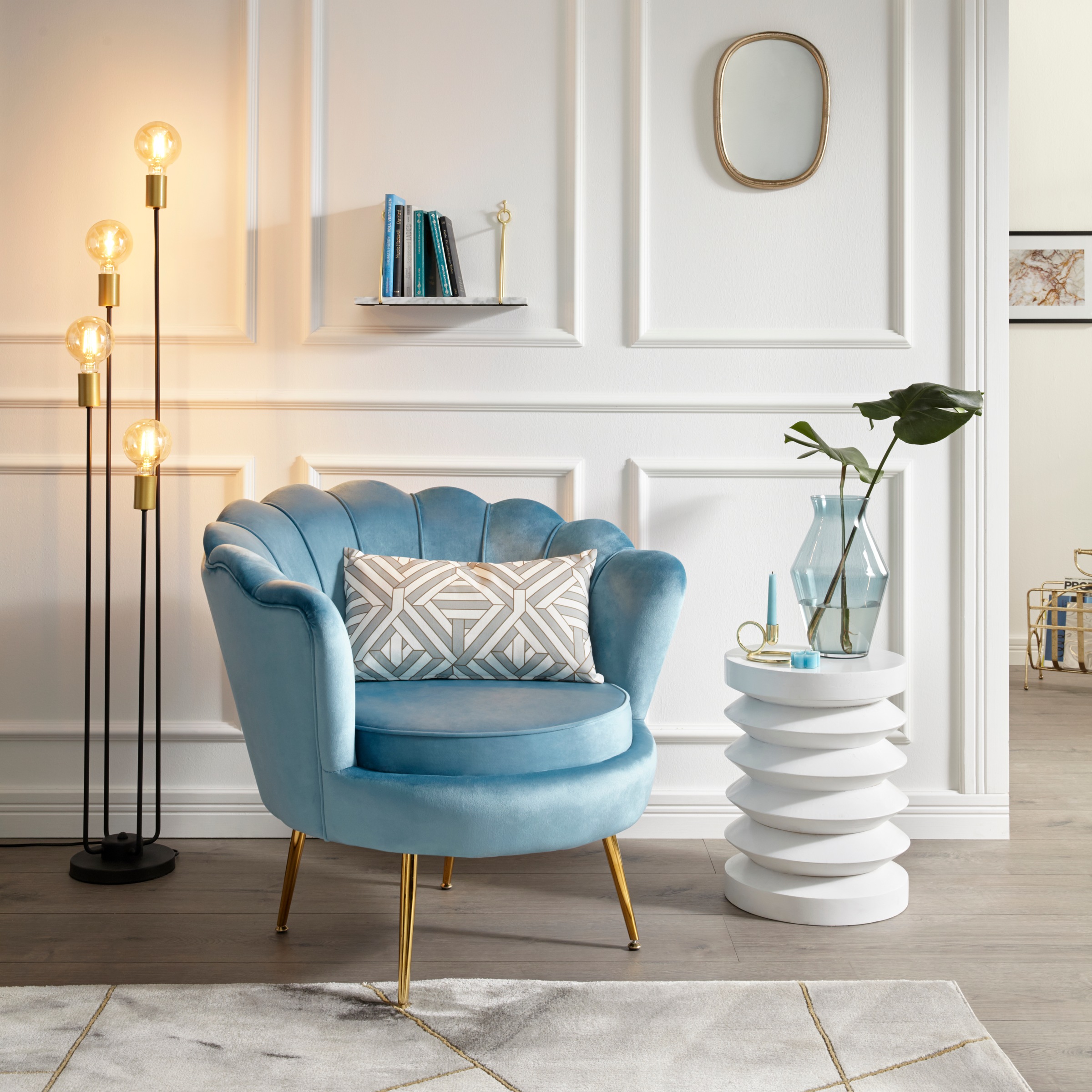 Image of SalesFever Loungesessel »Clam«, im Muscheldesign, Cocktailsessel in weichem Samtvelours bei Ackermann Versand Schweiz