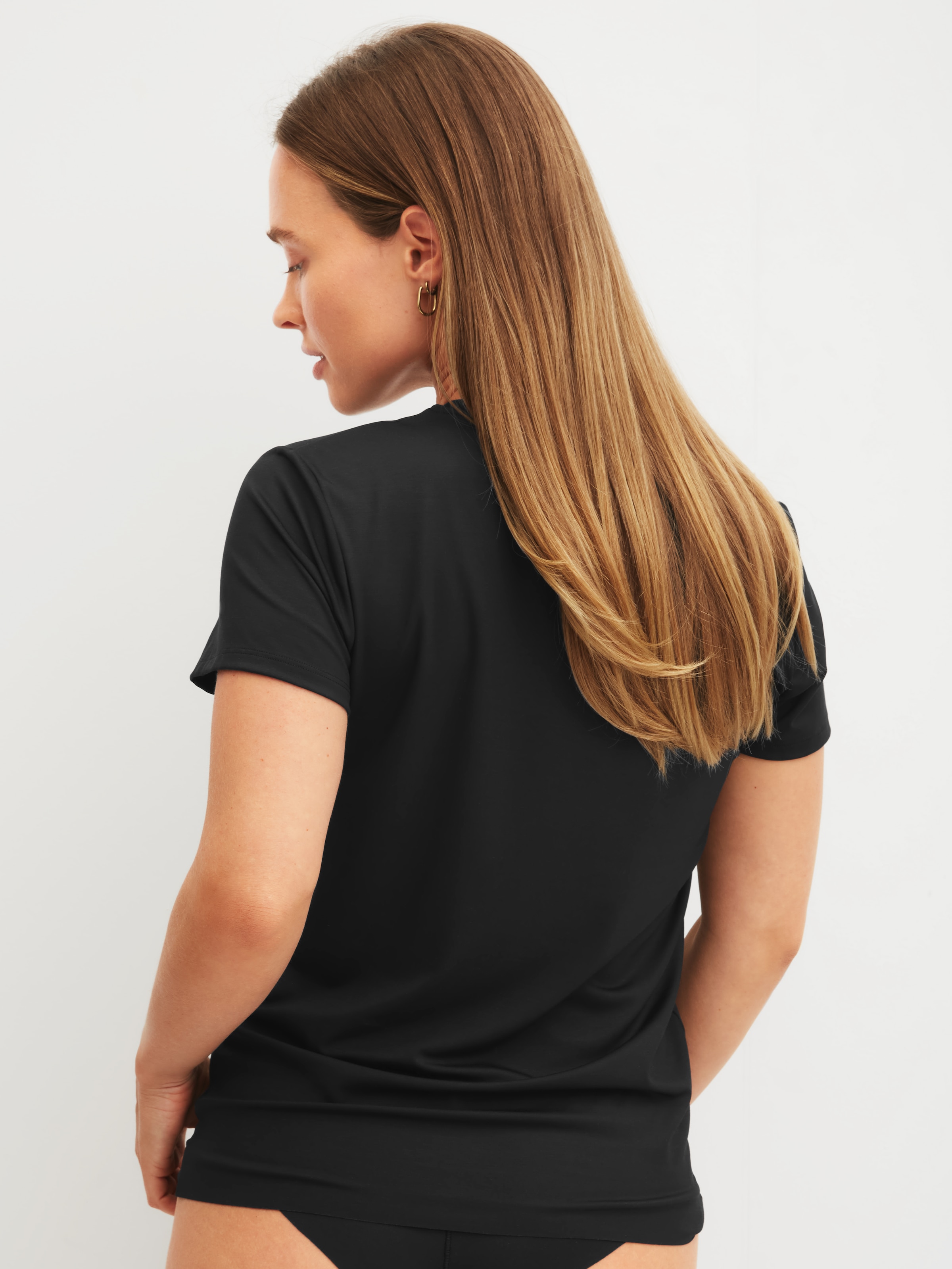 CALIDA T-shirt à manches courtes »Natural Skin« mit Rundhalsausschnitt, Interlock-Qualtiät und kurzem Arm