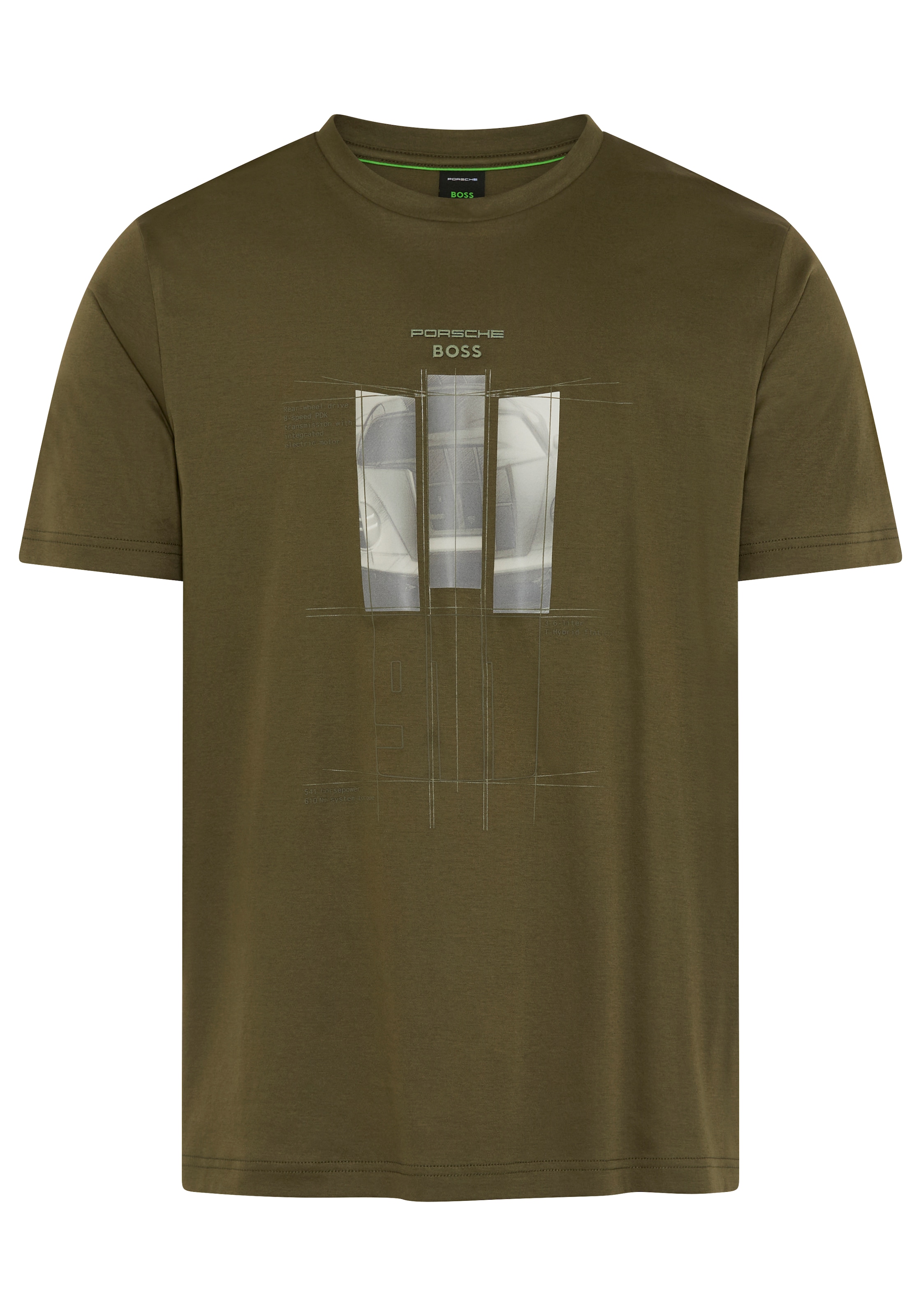 BOSS GREEN T-shirt »Porsche Spirit 70 Capsule Collection« Premium Herrenmode Innovative Geruchskontroll-Technologie HEIQ MINT