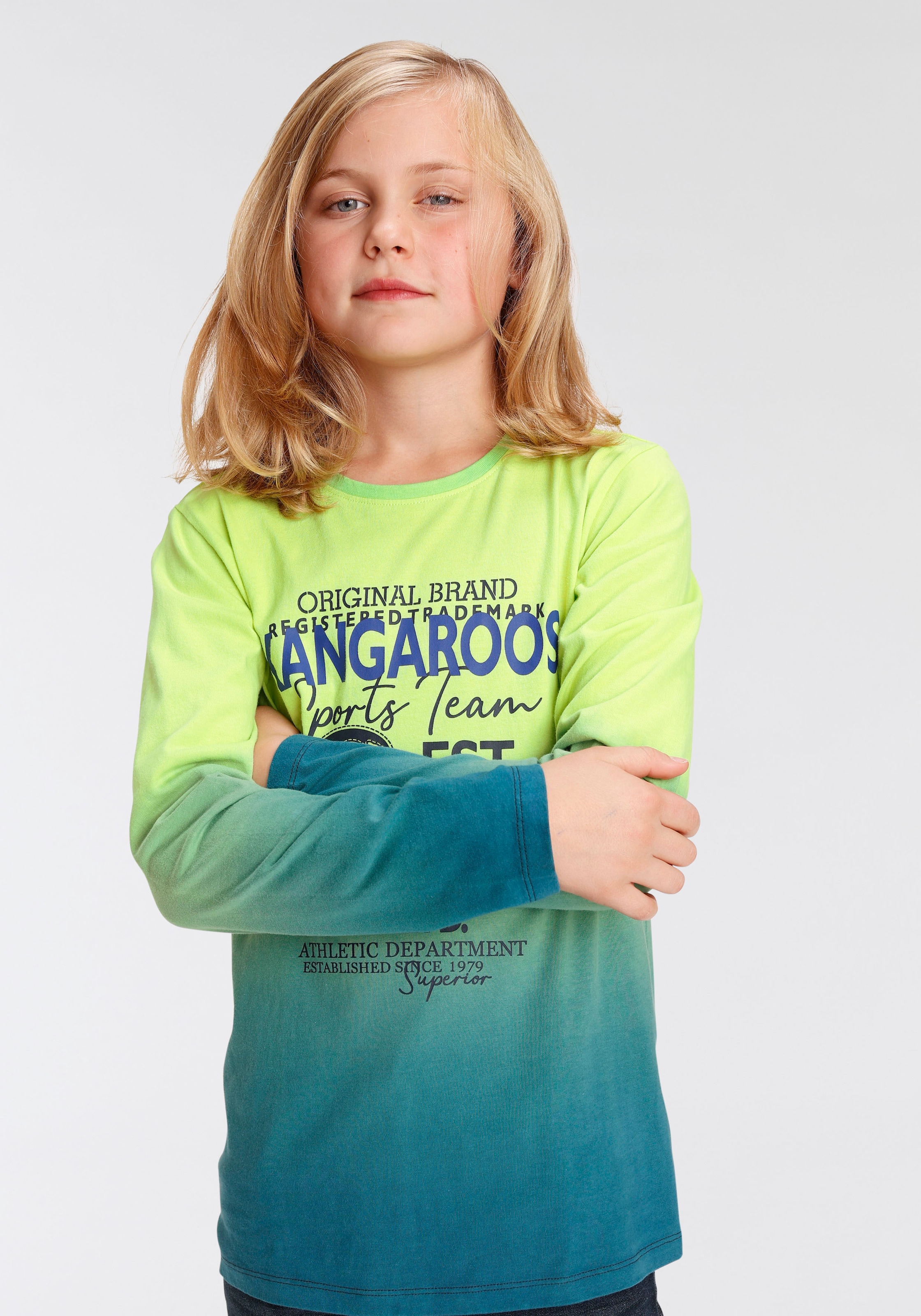 Dip Langarmshirt Farbverlauf«, Mindestbestellwert Dye kaufen - Trendige versandkostenfrei ohne »mit KangaROOS