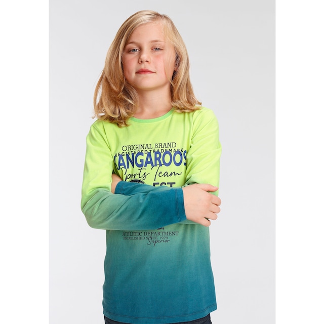 Trendige KangaROOS Langarmshirt »mit Farbverlauf«, Dip Dye  versandkostenfrei - ohne Mindestbestellwert kaufen