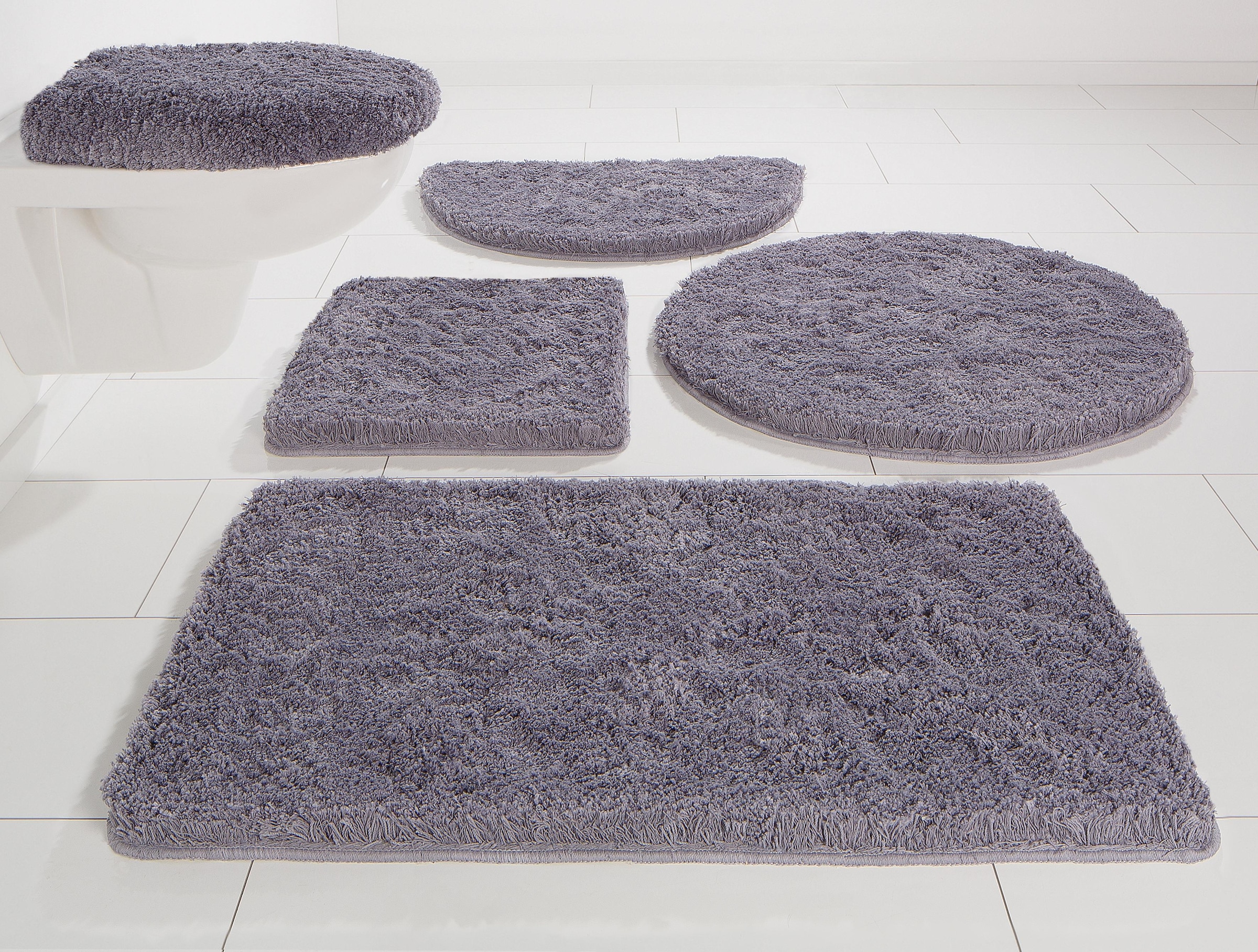 Möve Badematte »Superwuschel, Badvorleger, Badezimmer Teppich«, rutschhemmend beschichtet, strapazierfähig-schnell trocknend-fussbodenheizungsgeeignet, Mikrofaser-Badematte, Badteppich, rechteckig, rund & als 3-tlg. Set