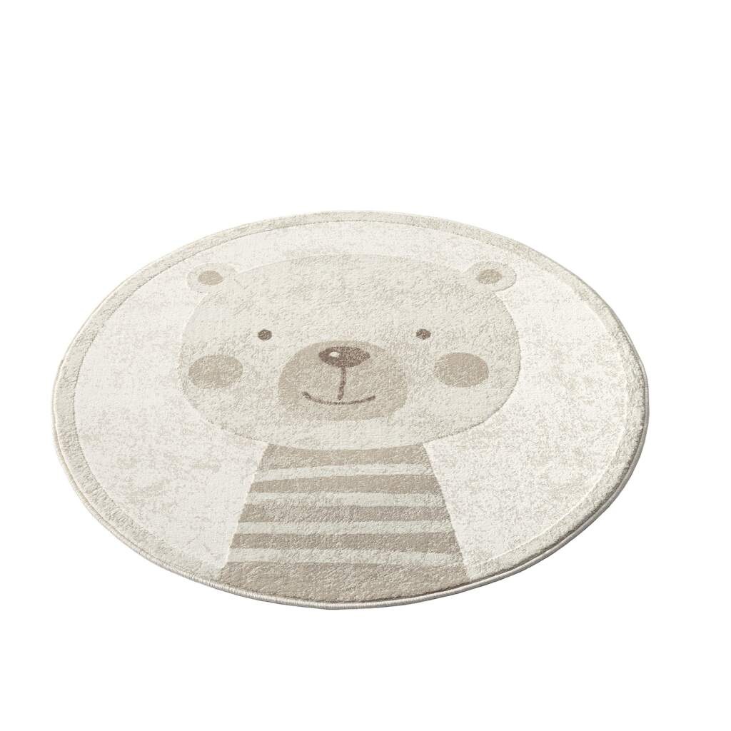 Carpet City Tapis pour enfants »MARA710« Rond 11 mm Höhe Kinderzimmer, Kurzflor,robust,Tiere,  Spielzimmer