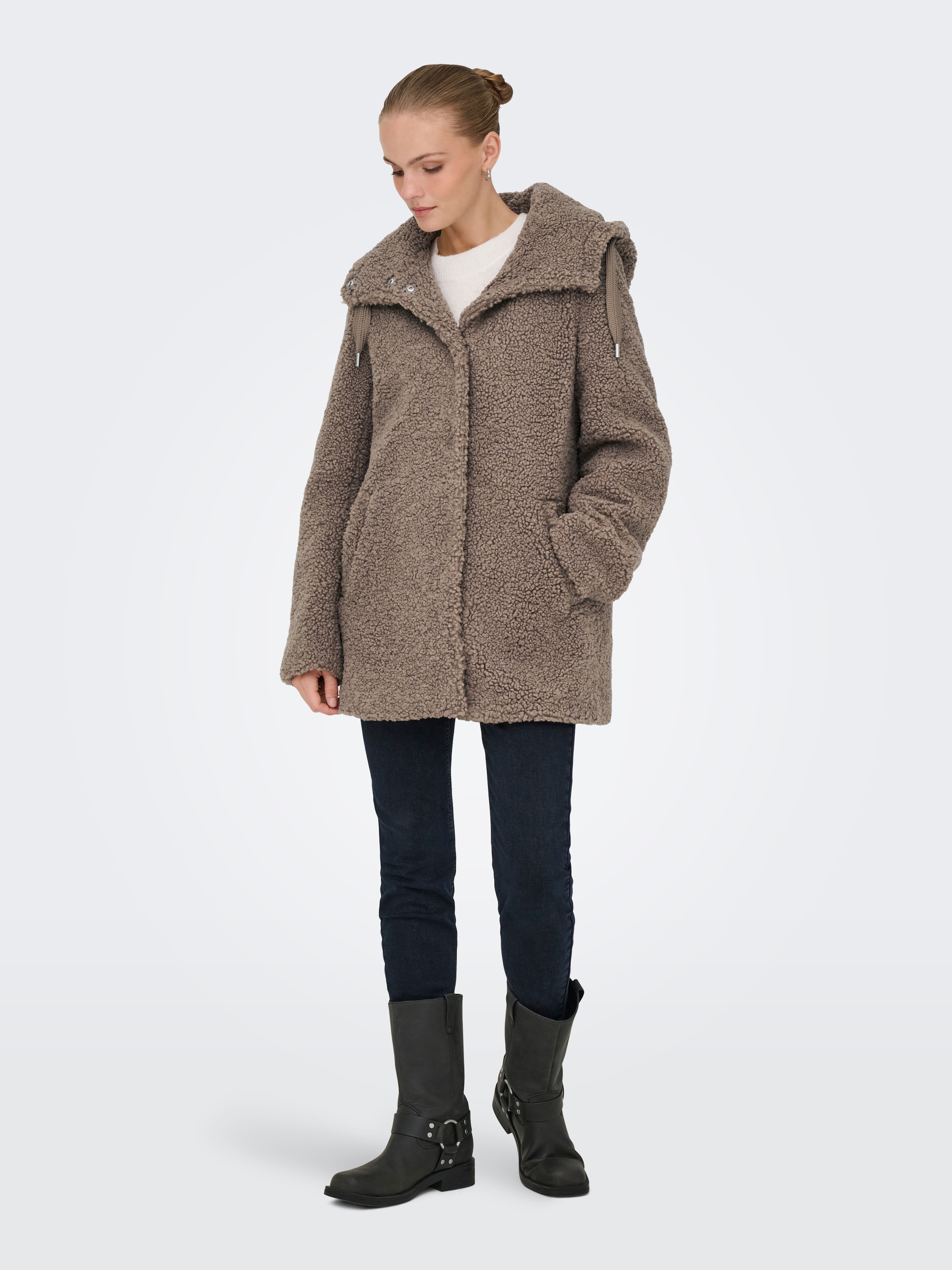 ONLY Kurzmantel »ONLMINA CURLY TEDDY COAT OTW«