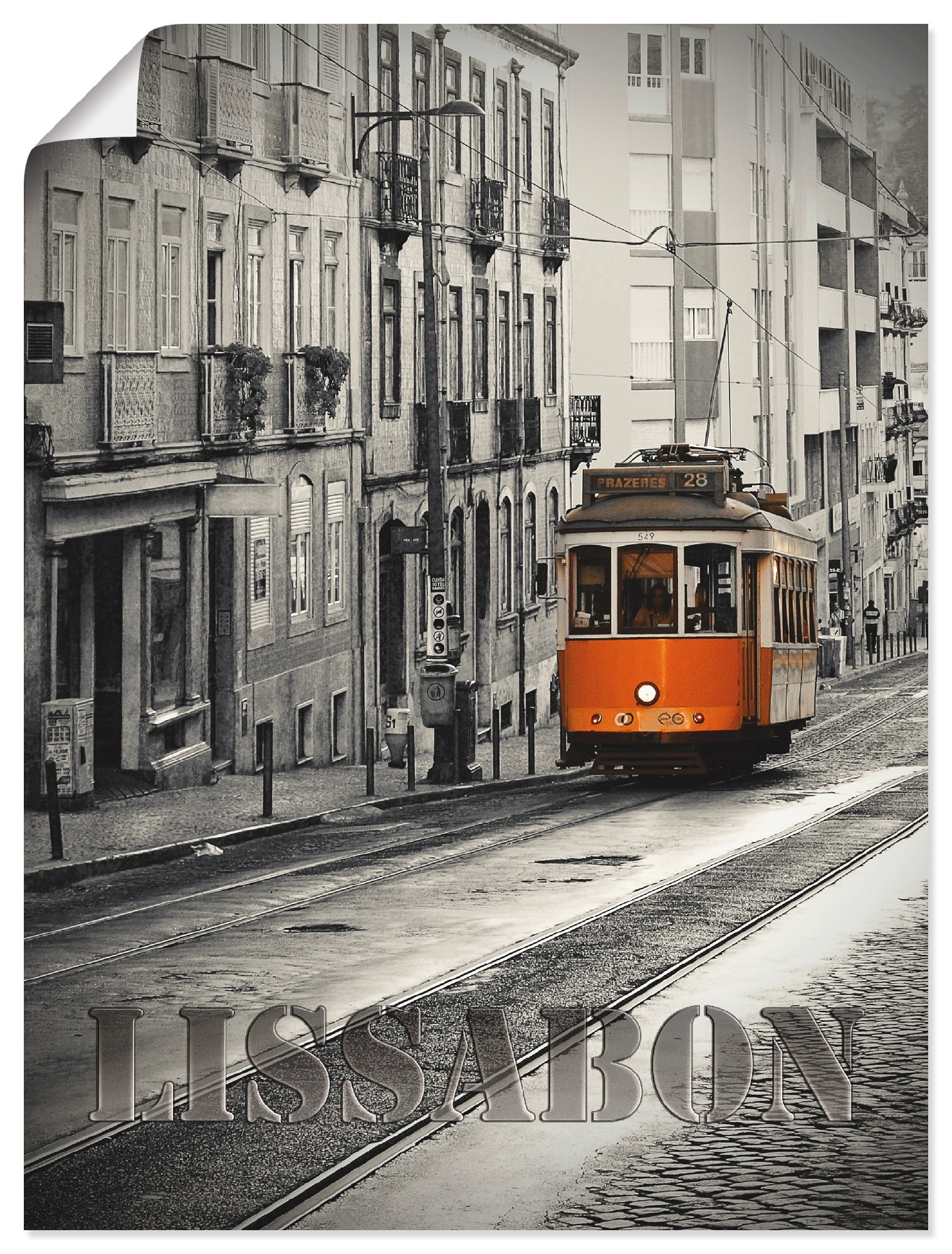 Image of Artland Wandbild »Lissabon - Linie 28«, Züge, (1 St.), in vielen Grössen & Produktarten - Alubild / Outdoorbild für den Aussenbereich, Leinwandbild, Poster, Wandaufkleber / Wandtattoo auch für Badezimmer geeignet bei Ackermann Versand Schweiz