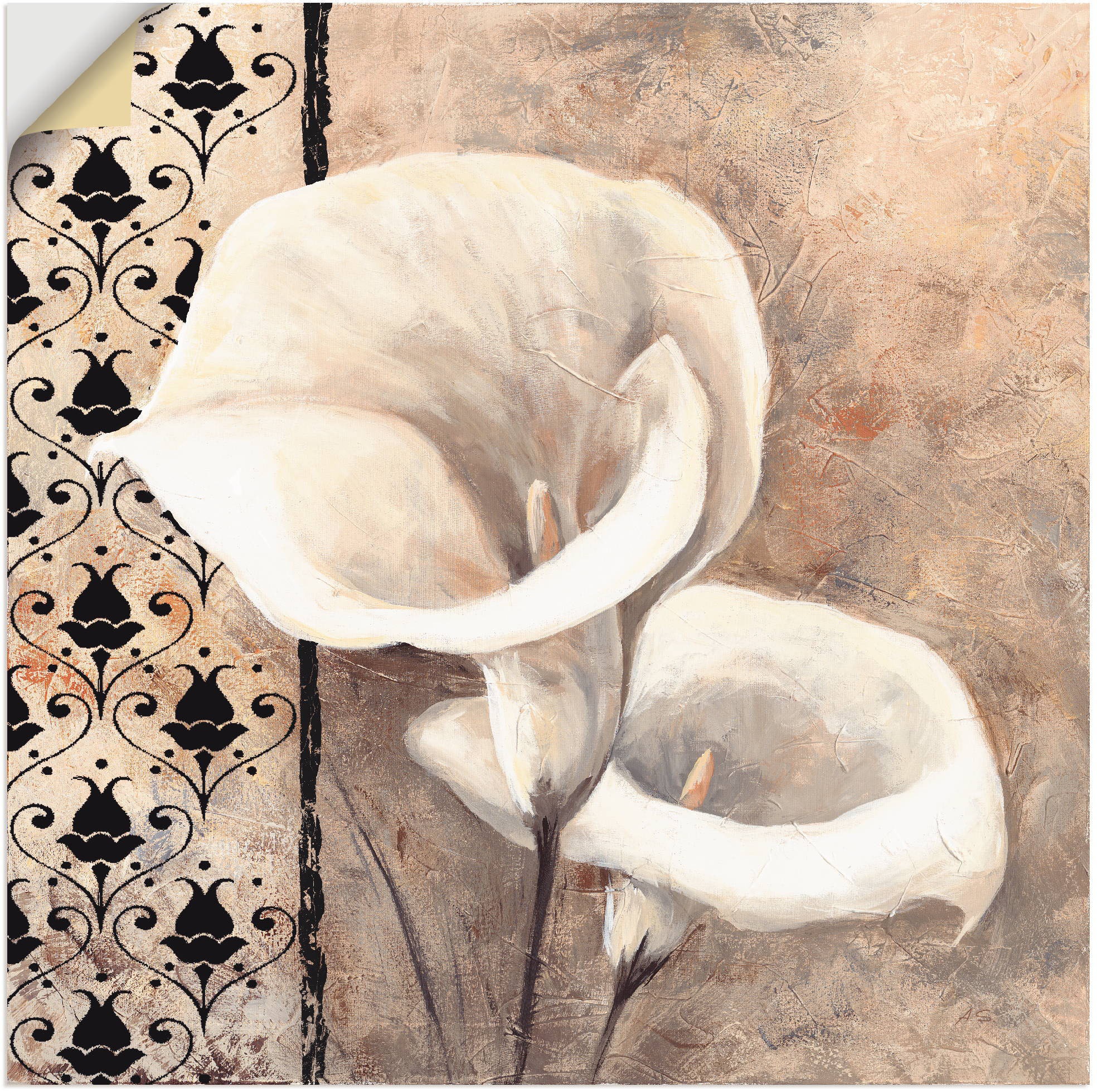 Image of Artland Wandbild »Klassische Callas«, Blumenbilder, (1 St.), in vielen Grössen & Produktarten - Alubild / Outdoorbild für den Aussenbereich, Leinwandbild, Poster, Wandaufkleber / Wandtattoo auch für Badezimmer geeignet bei Ackermann Versand Schweiz