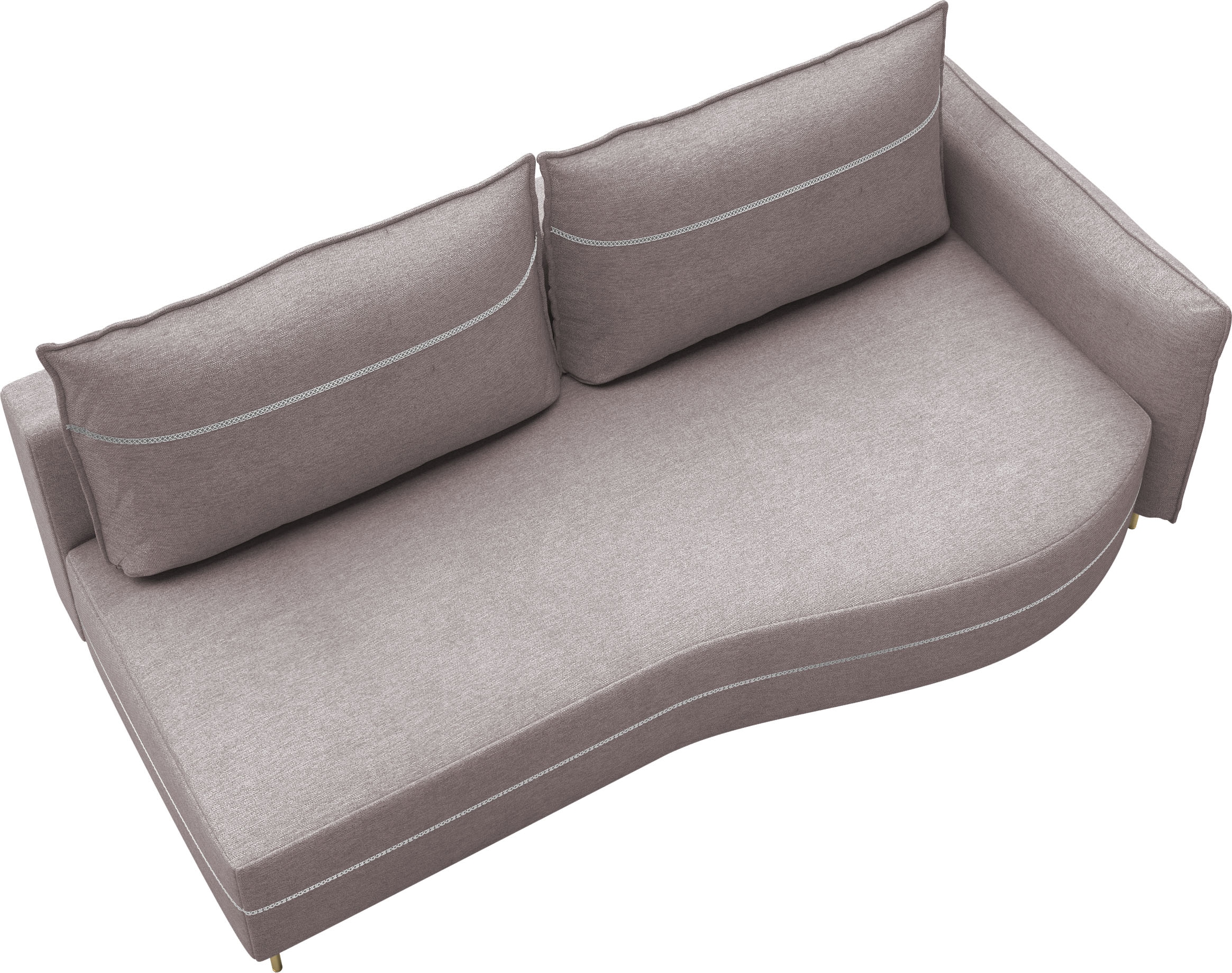 exxpo - sofa fashion Loungesofa »mit toller Kontrastnaht, Solitärmöbel, bequem, schmale Armlehne«, Schlafsofa mit Bettfunktion und Bettkasten, komfortabler Federkern