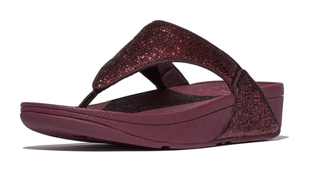 Fitflop Zehentrenner »LULU CRINKLED SHIMMER«  Slides, Badeschuh mit Glitter