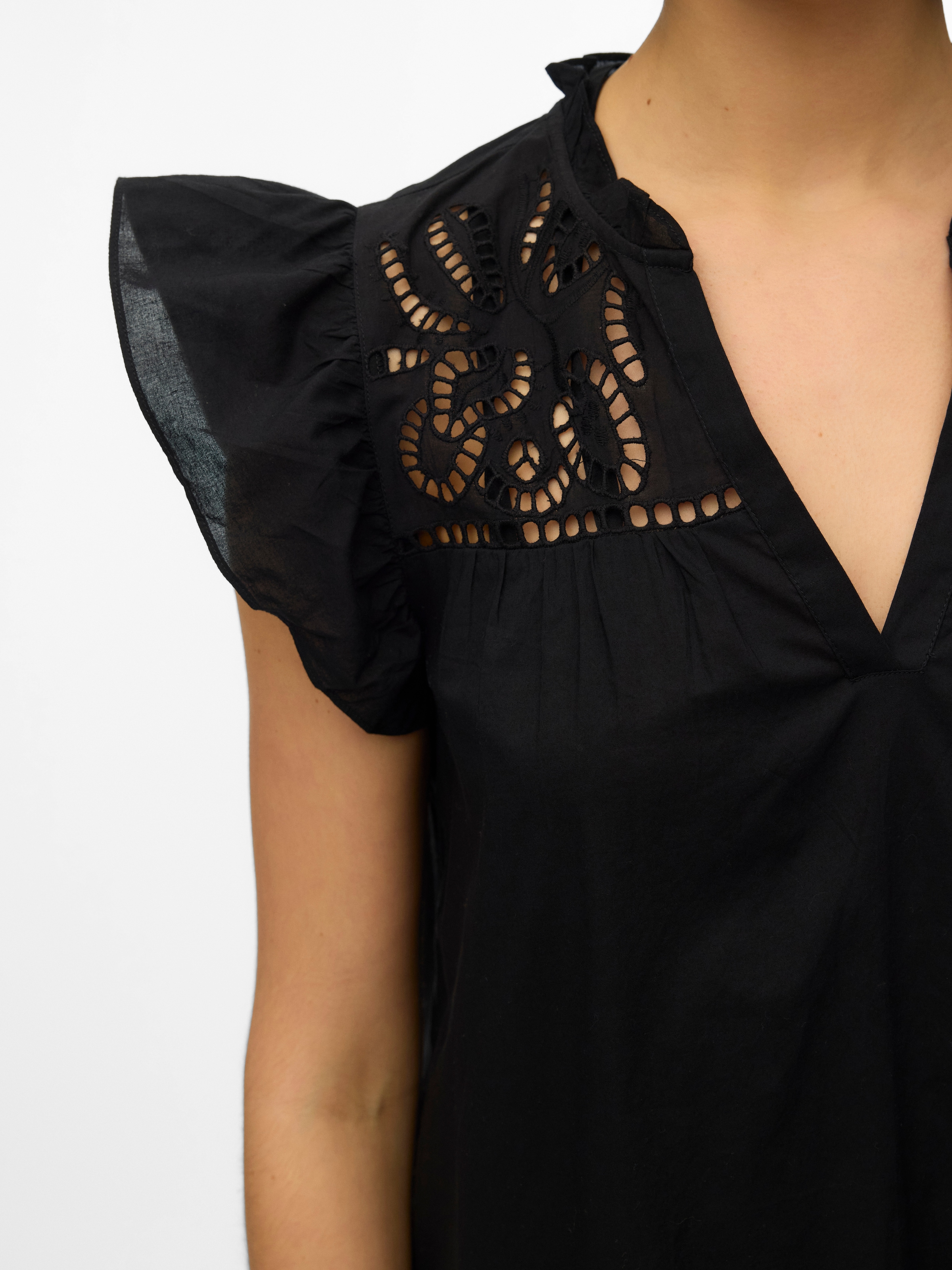 Vero Moda Mini-robe »VMLINE SS SHORT DRESS WVN NOOS« Coton