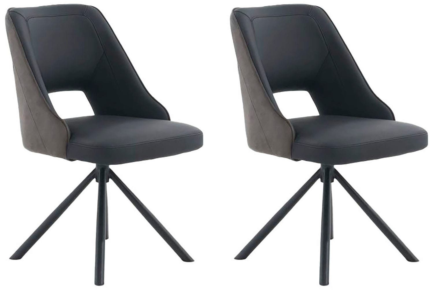 Image of Jockenhöfer Gruppe Drehstuhl "Milo (Set, 2 St.)" (Set) 2 Stk.Echtleder, inklusive Drehfunktion (360), bis 150kg belastbar