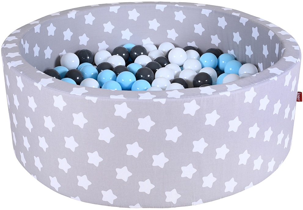 Image of Knorrtoys® Bällebad »Soft, Grey White Stars«, & 300 Bälle creme/Grey/lightBlue; Made in Europe bei Ackermann Versand Schweiz