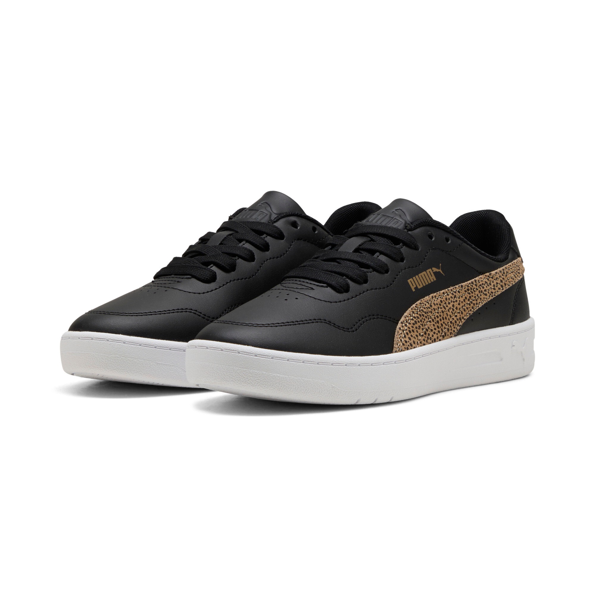 Puma, Unisex, PUMA Sneaker »COURT LALLY TOPCAT«, puma schwarz, toasted almond, 38, Sneaker für sportliche Aktivitäten und Freizeit