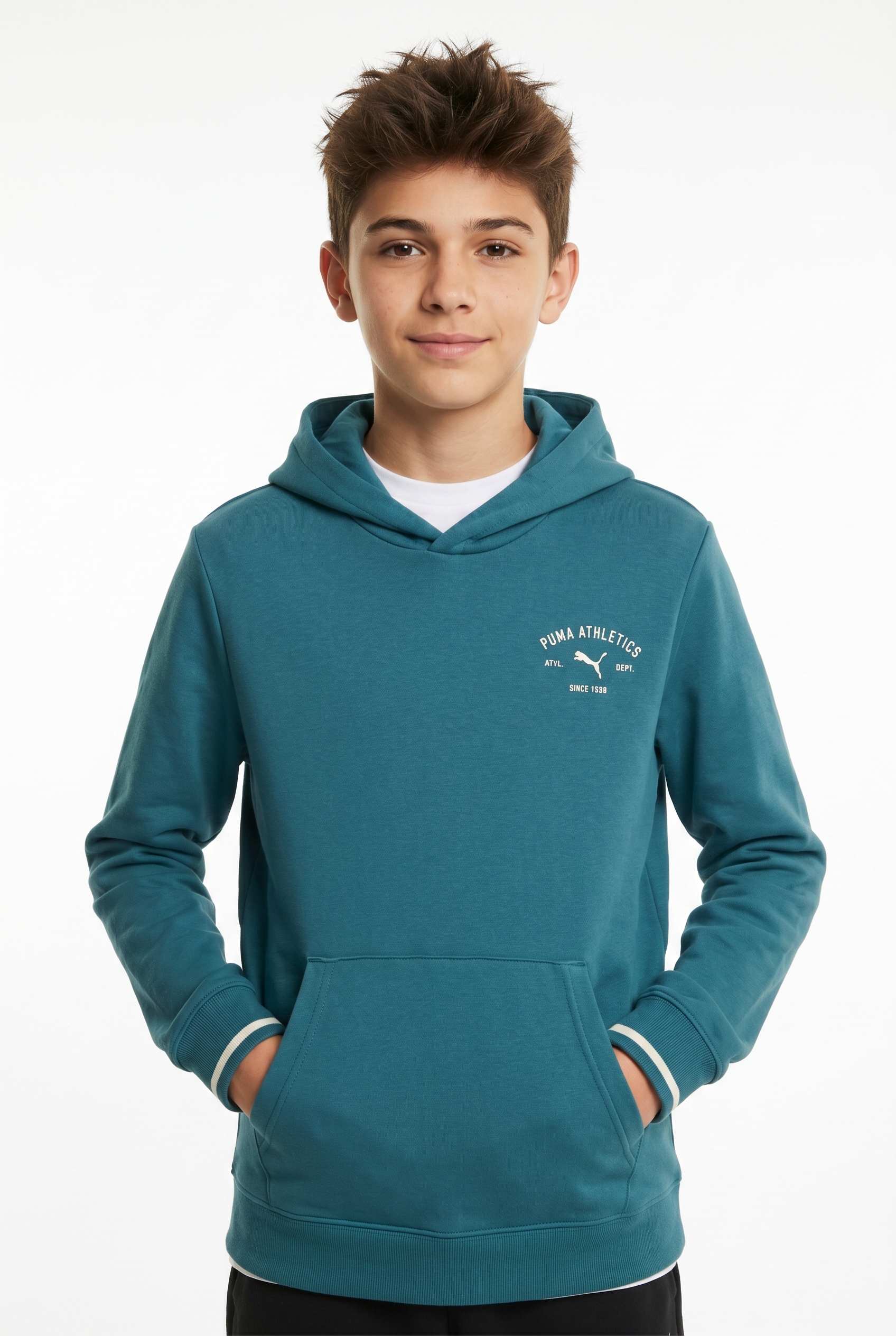 Image of PUMA Kapuzensweatshirt "CLASS GRAPHIC HOODIE TR B", für Jugendliche, mit Kapuze, Regular Fit, mit Kängurutasche