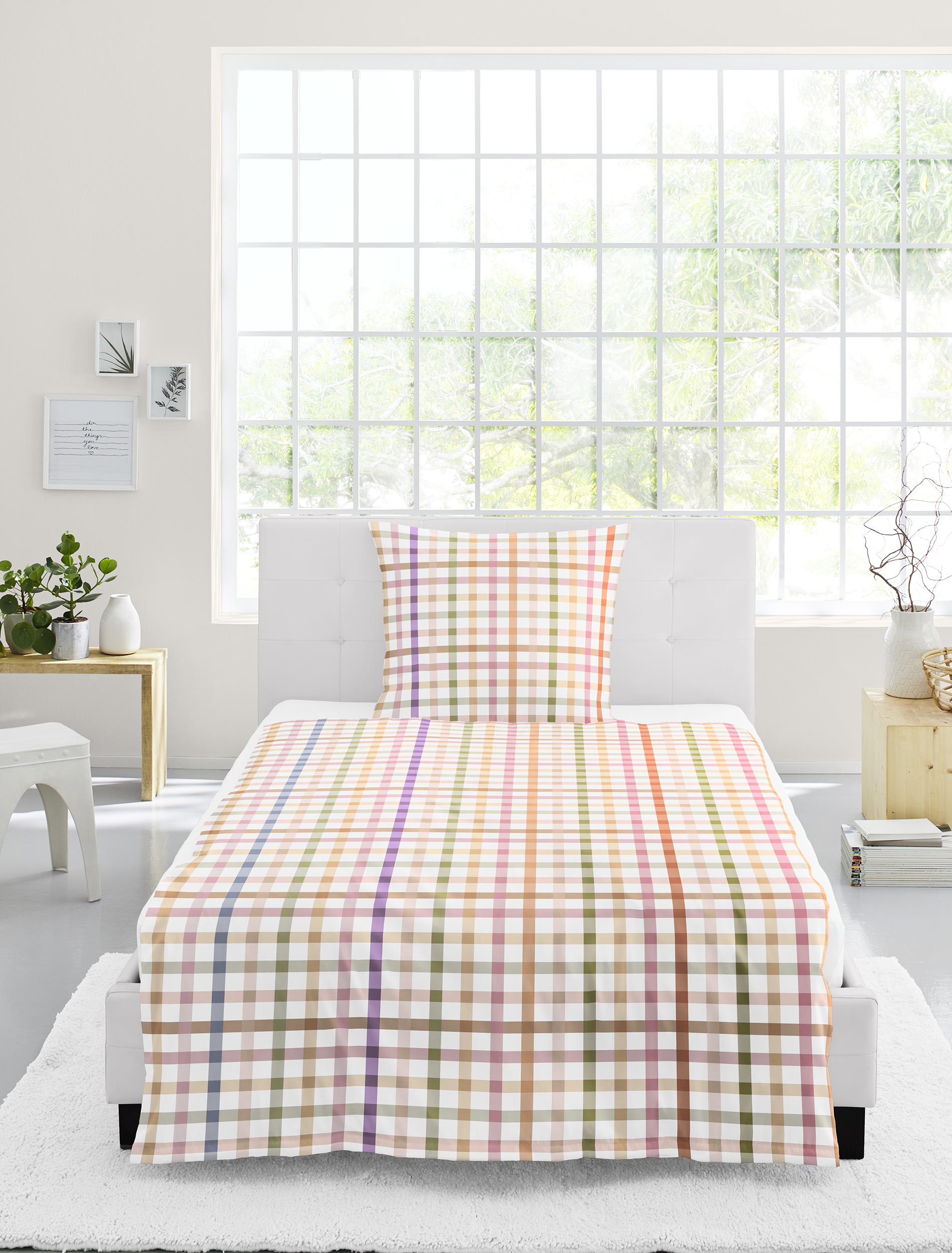 BIERBAUM Linge de lit »Bettwäsche 5331« 2 Mako-Satin, 100  % Baumwolle, pflegeleicht, seidig glänzend