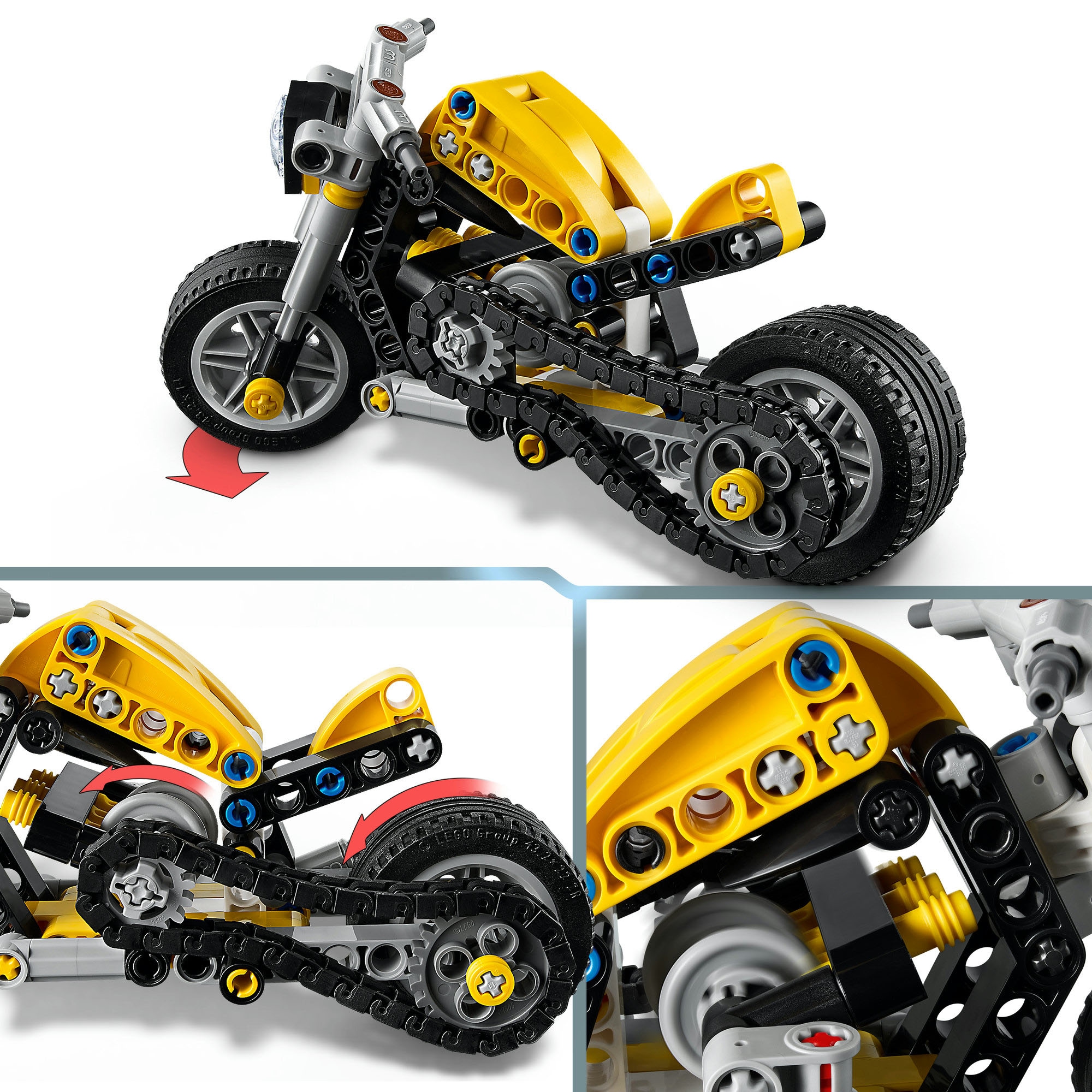 LEGO® Pions de construction »Gelbes Motorrad (42225), LEGO Technic«