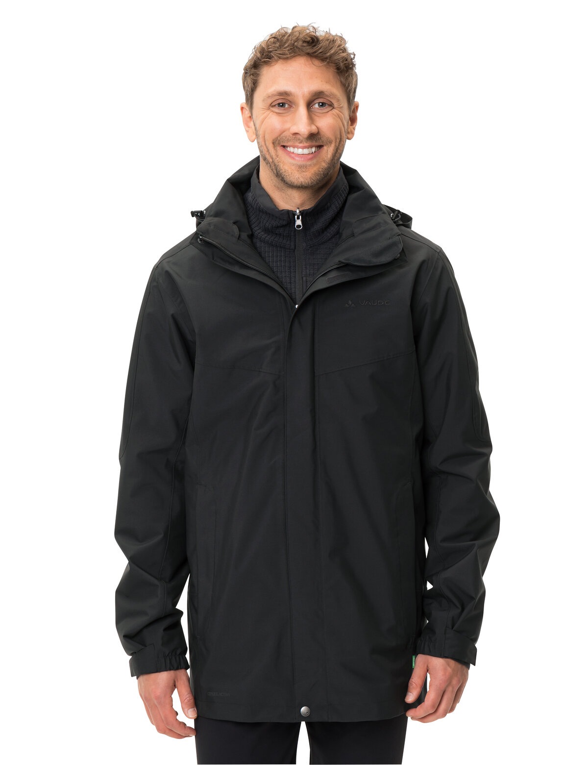 Image of VAUDE Parka "MENS IDRIS 3IN1 PARKA III" mit Kapuze mit abnehmbarer und weitenregulierbarer Kapuze, wasserdicht