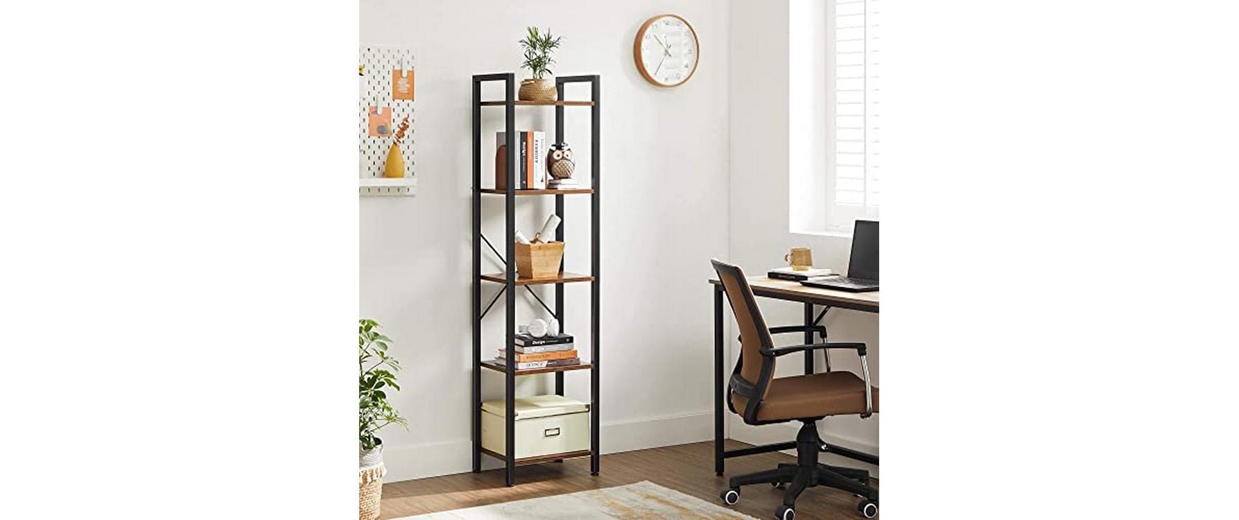 VASAGLE Regal »40 x 30 x 146 cm, Braun/Schwarz«