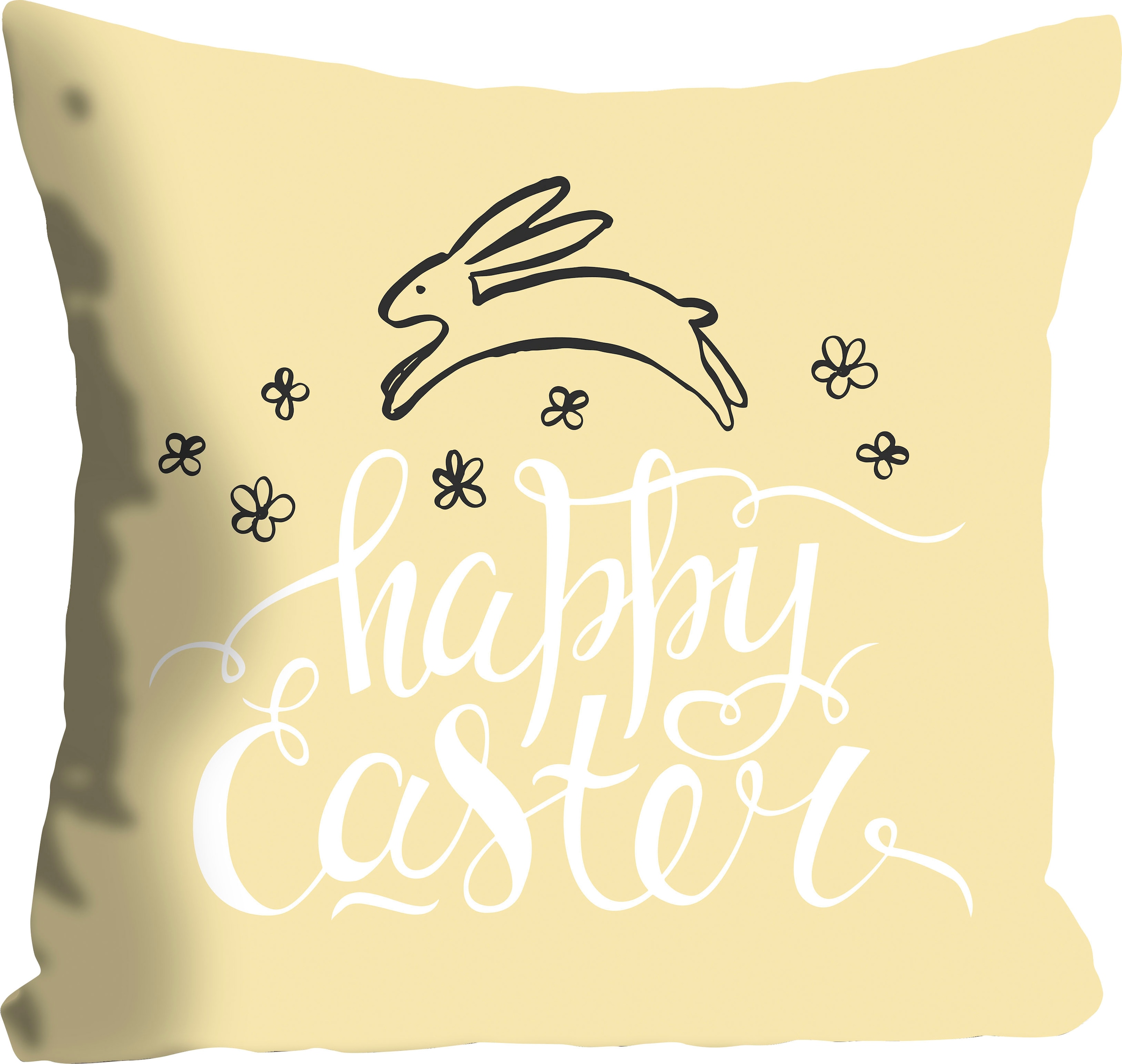 queence Coussin décoratif »Armelia« mit einem österlichen Schriftzug