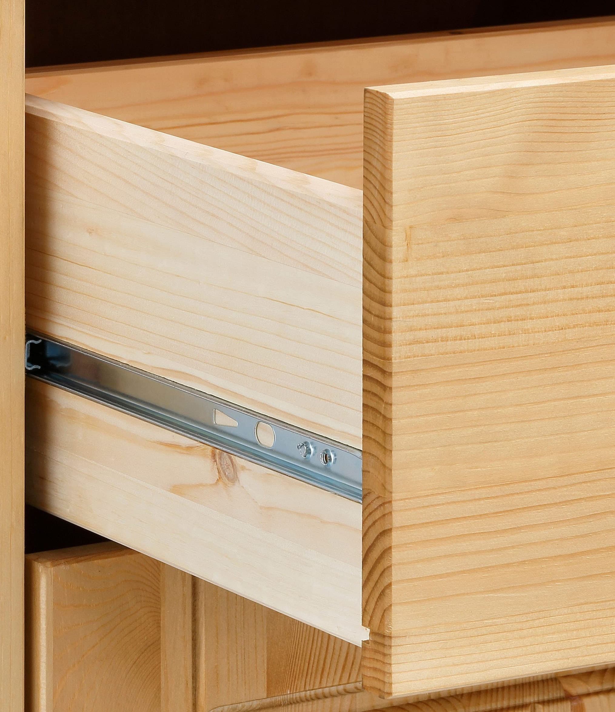 GOODproduct Armoire à linge »Gotland! Home Office Schrank, Mehrzweckschrank, Büroschrank« H/B/T ca. 180/125/40cm,  mit Ausziehregal, Schublade, stabil + langlebig, Massivholz made in EU