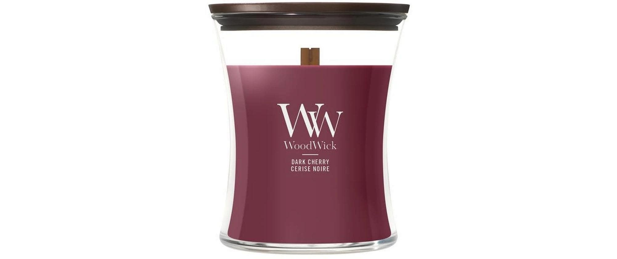 Image of Woodwick Duftkerze "Dark Cherry Medium Jar"