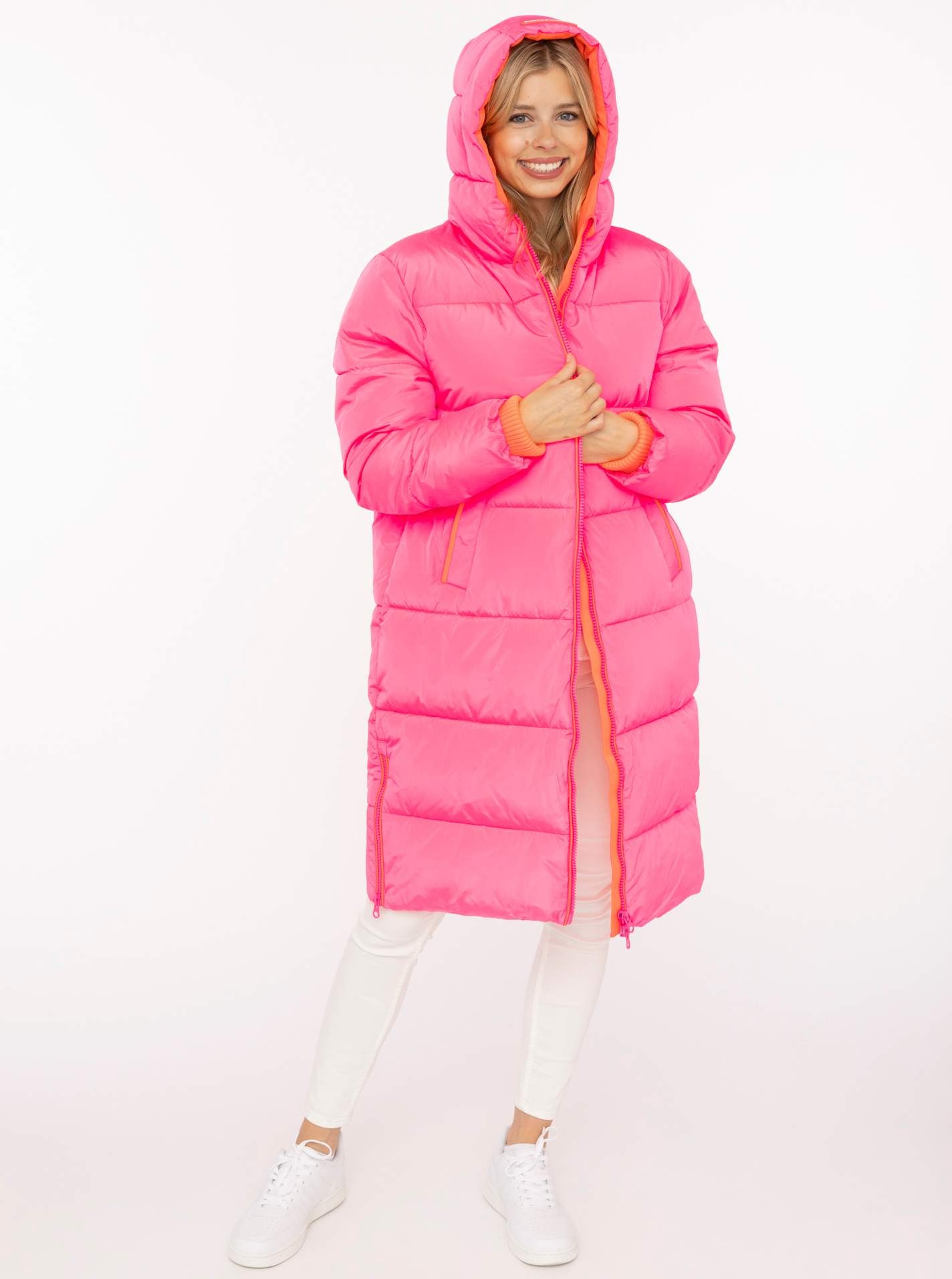 Zwillingsherz Steppmantel »„Cozy“« Kapuze, farbliche Details, Reissverschluss, elastische Bündchen