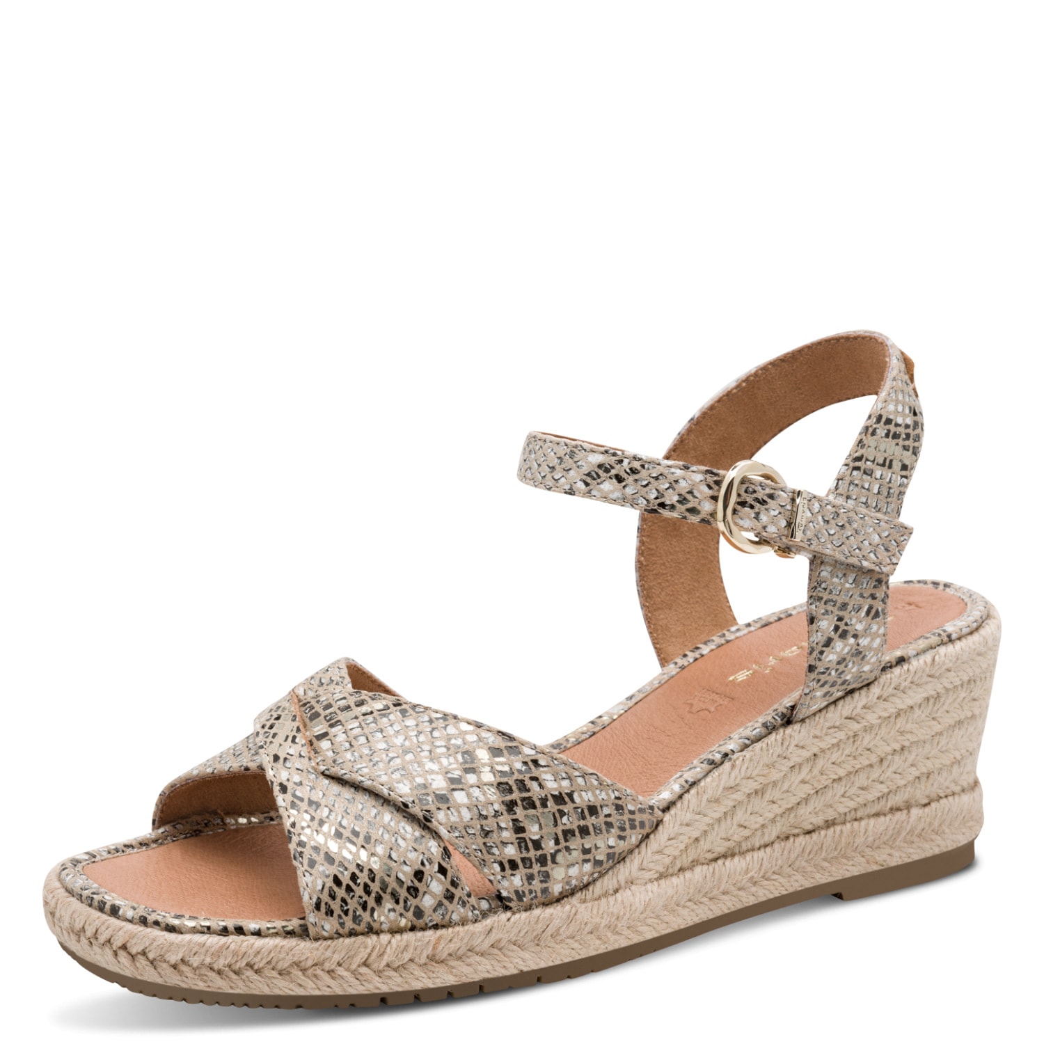 Tamaris Keilsandalette  , Riemchensandale, Sommerschuh mit modischer Kreuzbandage