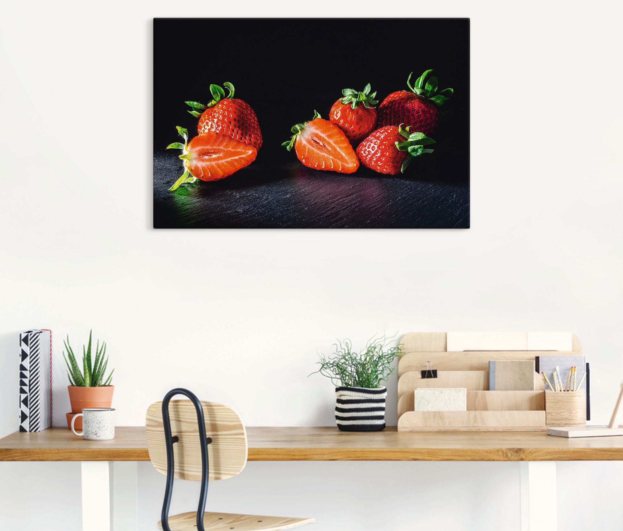 und Alubild, als in (1 Grössen Artland Wandaufkleber versch. »Erdbeeren, Leinwandbild, oder fruchtig«, St.), süss Obst kaufen Wandbild Bilder, Poster
