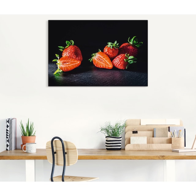 Artland Wandbild »Erdbeeren, süss und fruchtig«, Obst Bilder, (1 St.), als  Alubild, Leinwandbild, Wandaufkleber oder Poster in versch. Grössen kaufen
