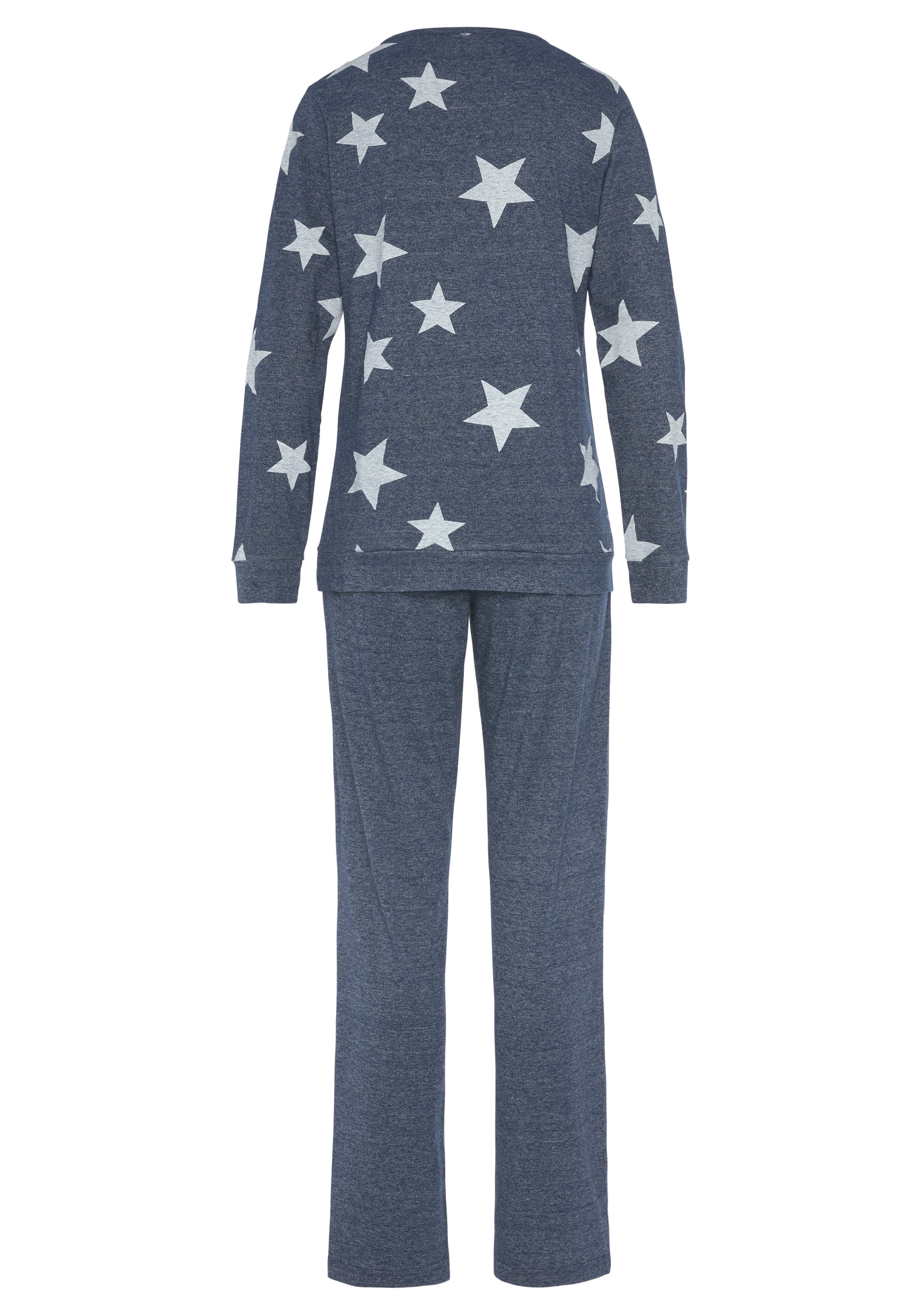 Vivance Dreams Pyjama 2 Stück, 4 cuis tlg., in melierter Optik mit Sternen