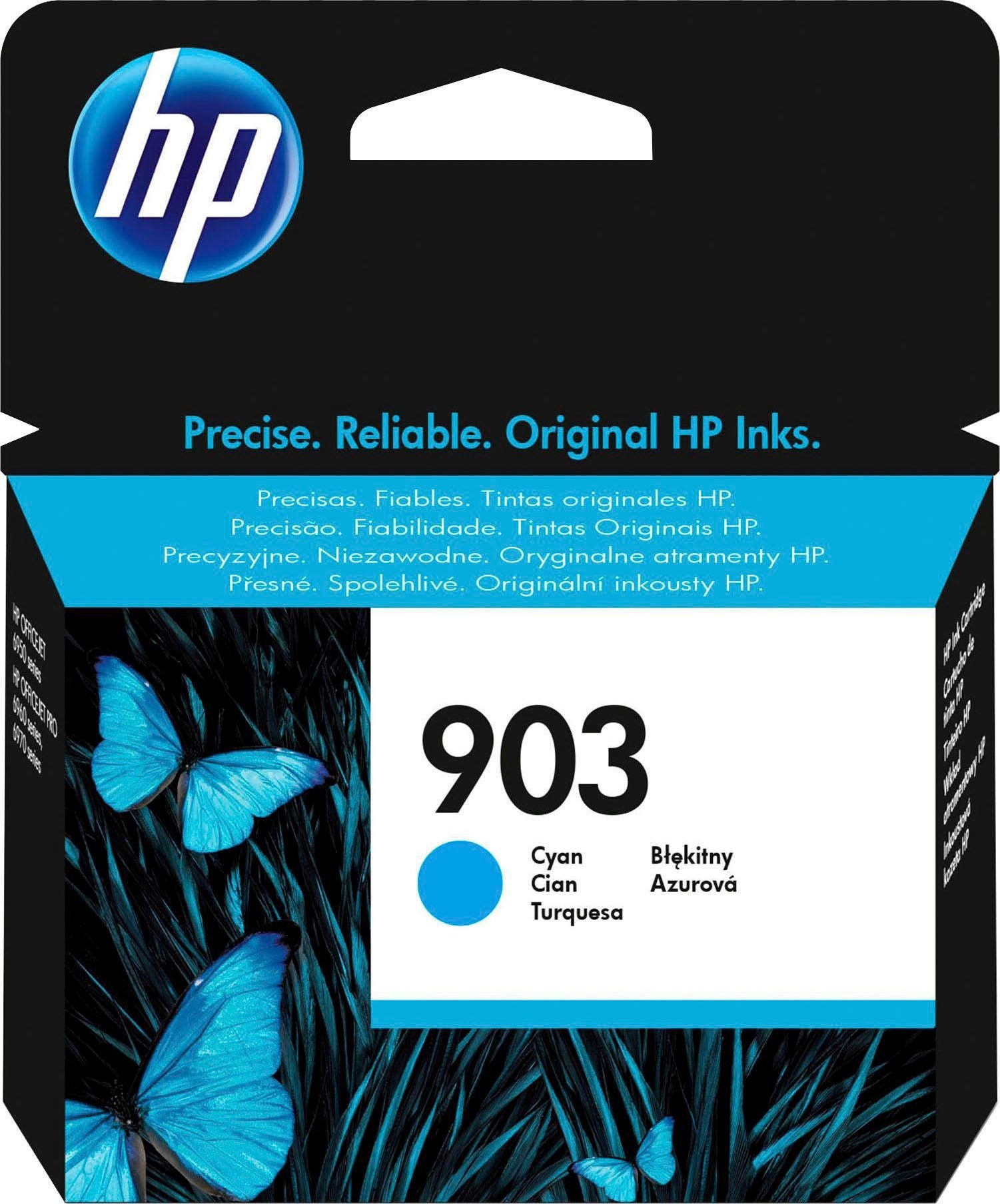Image of HP Tintenpatrone "HP original Druckerpatrone 903, Farben cyan + schwarz" 3 Probemonate gratis* drucken