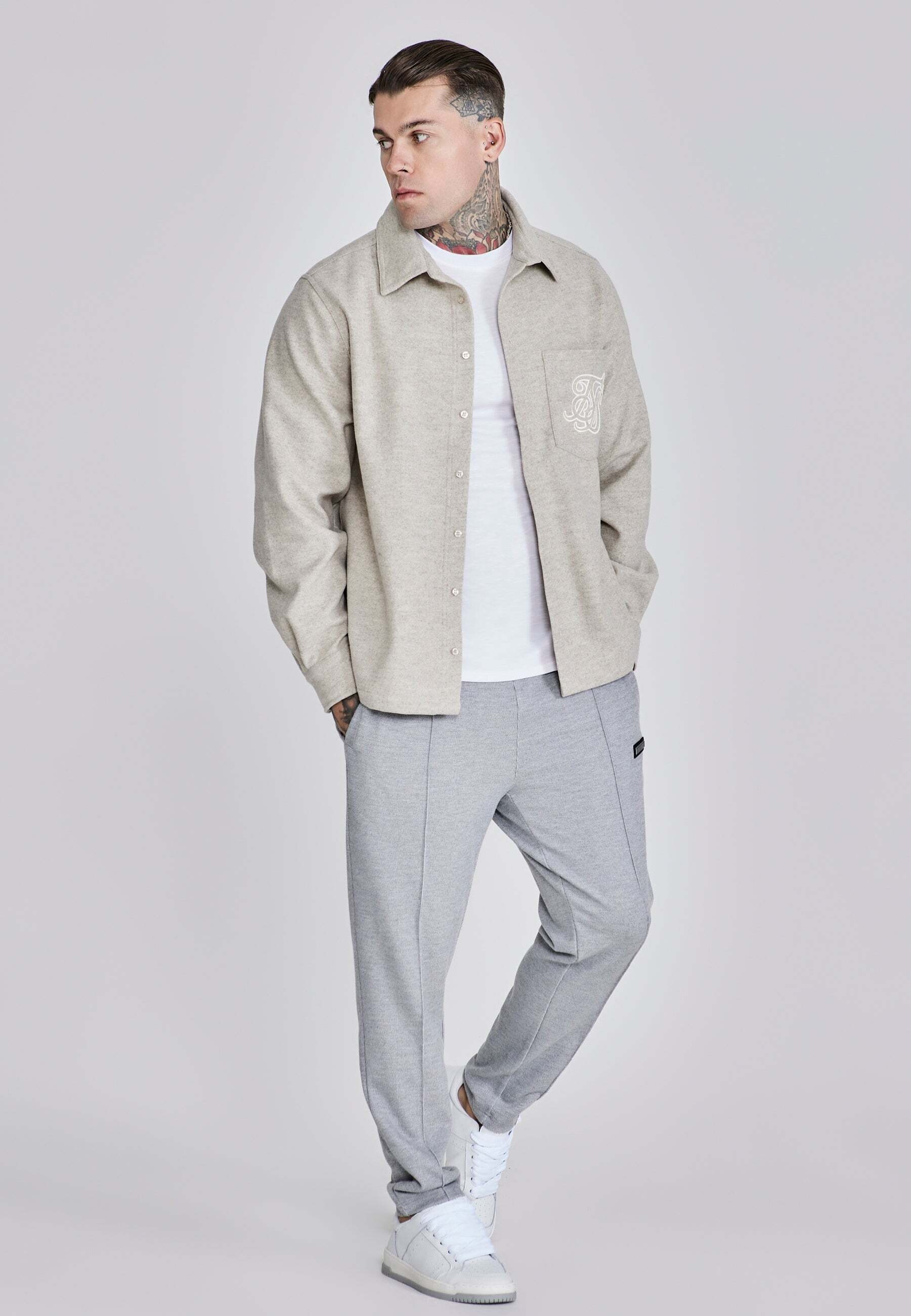 Siksilk Langarmhemd »Siksilk Overshirt Overshirt«