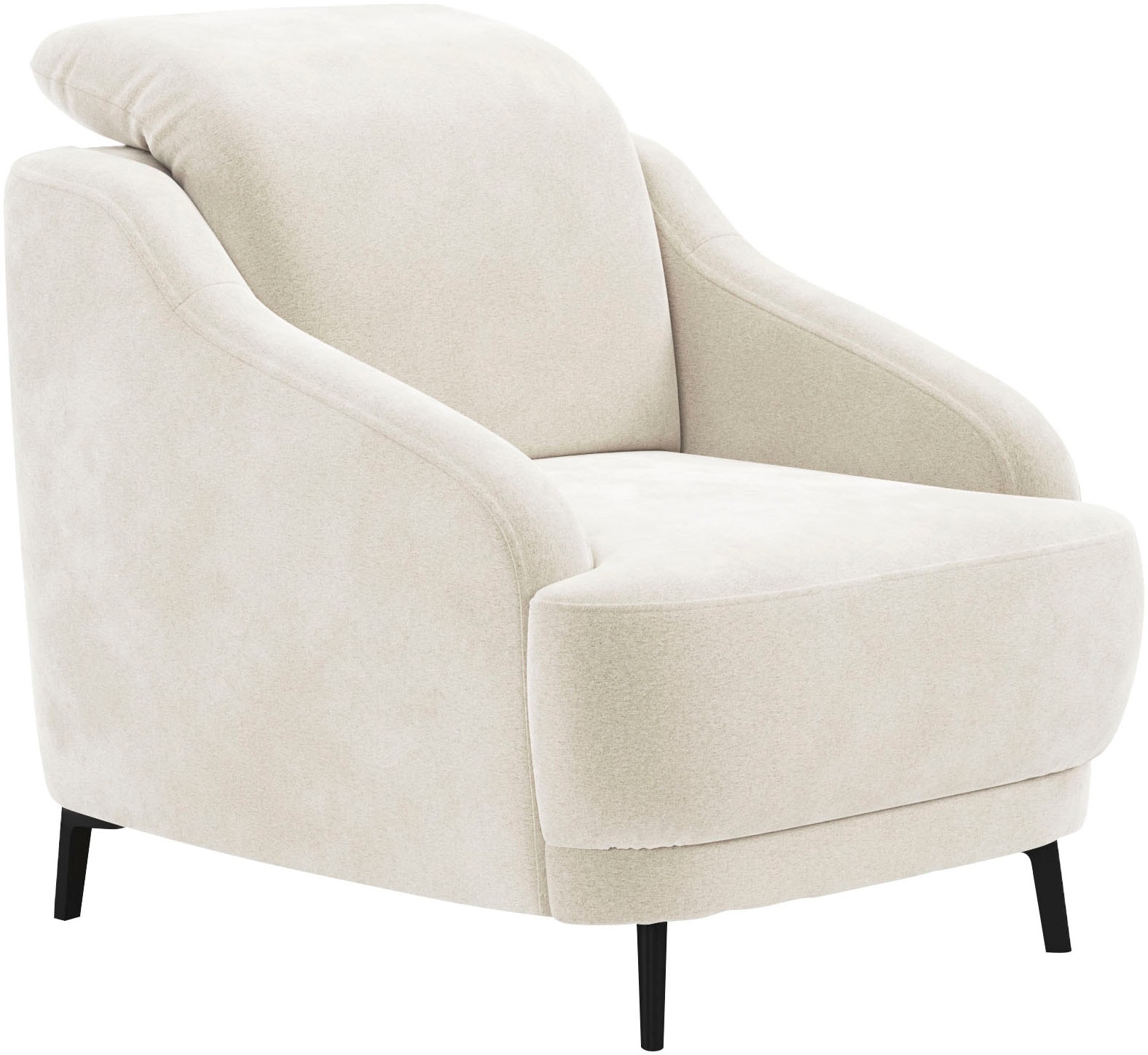 sit&more Sessel »Blues«, (1 St.), mit Metallfüssen, schwarz-matt