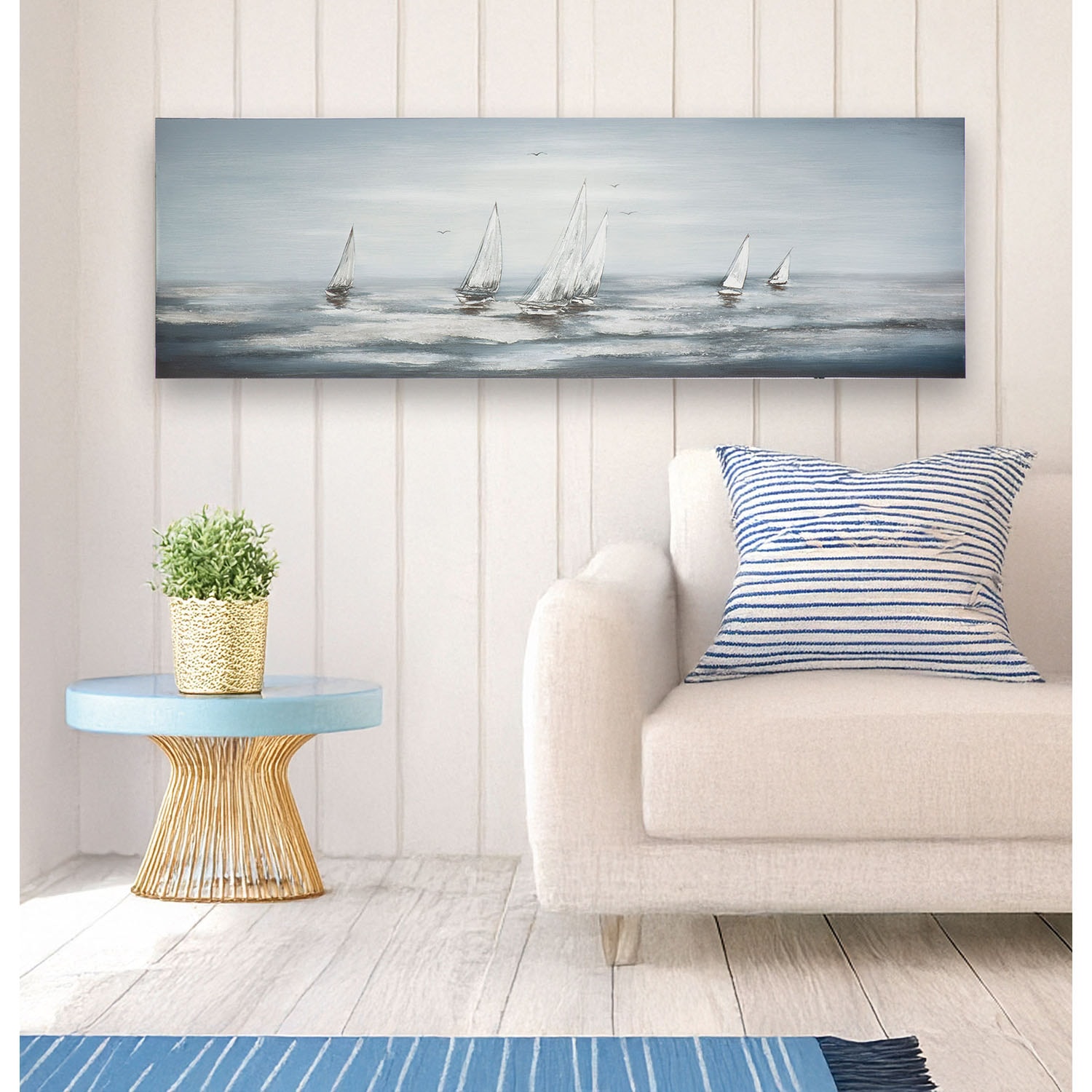 GILDE Tableau en bois »Bild rechteckig Silver Regatta« 1 cuis tlg.
