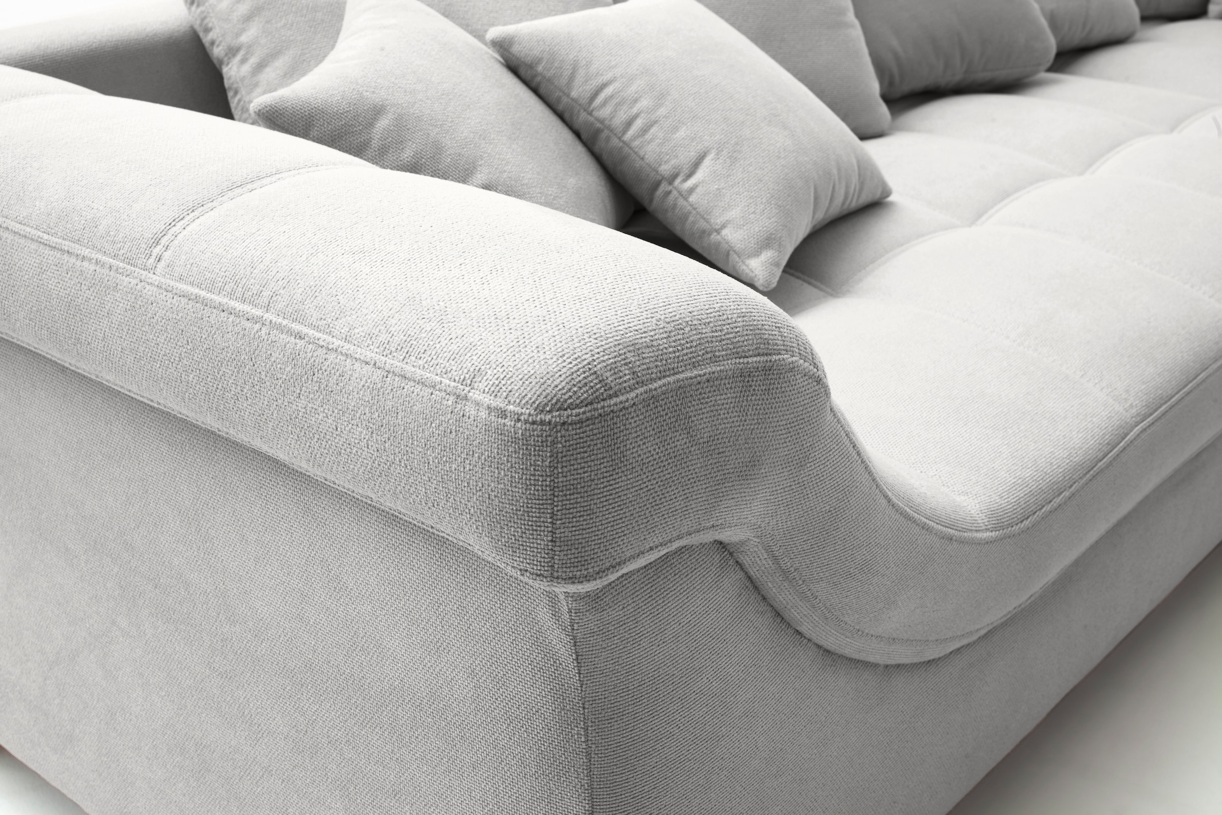 Mr. Couch Ecksofa »Bologna, L-Form, mit Holzfüssen« wahlweise mit Kaltschaum