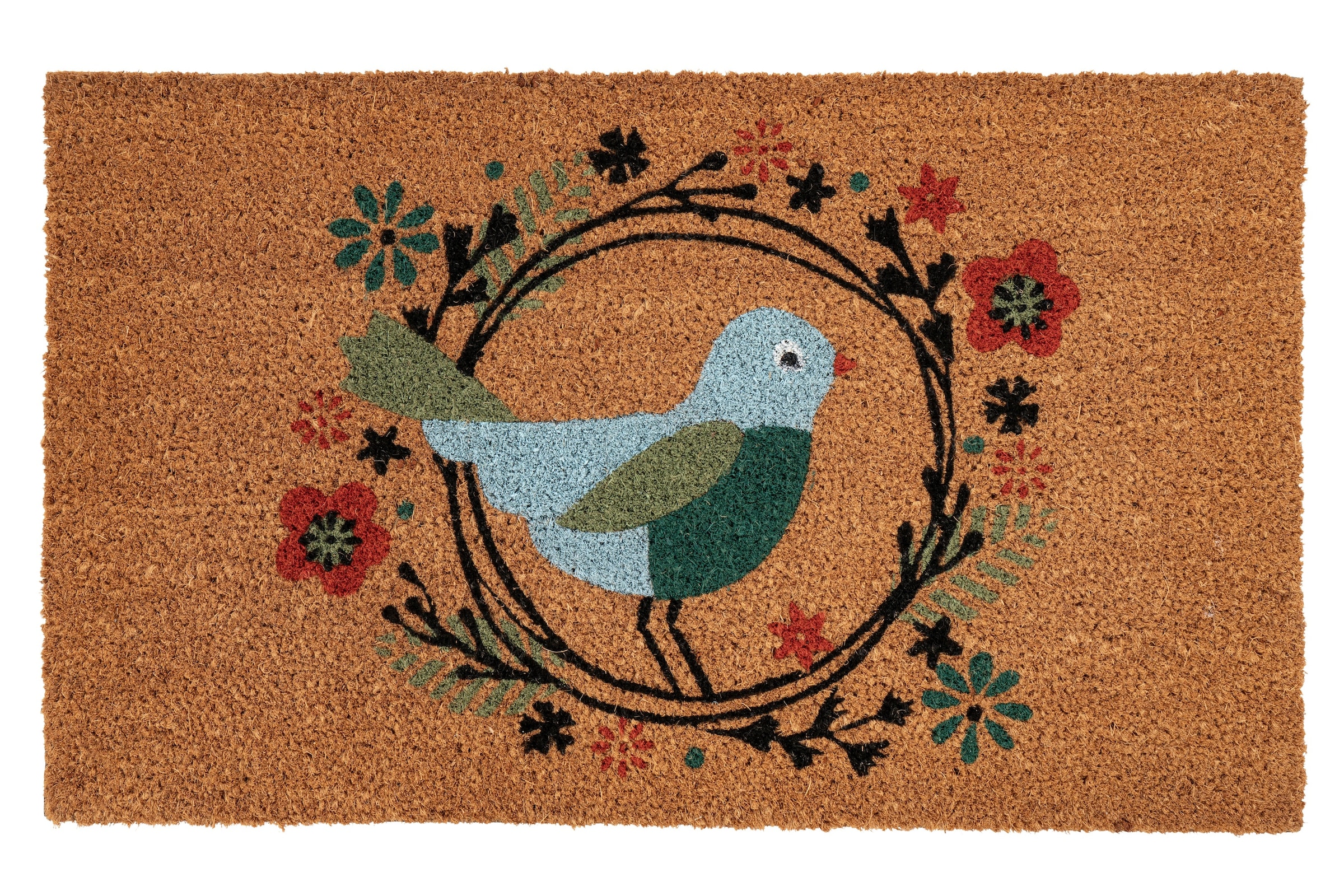 Kayoom Fussmatte »Familiy 325« rechteckig 18 mm Höhe Türmatte, Eingang, Kokos, Vogel