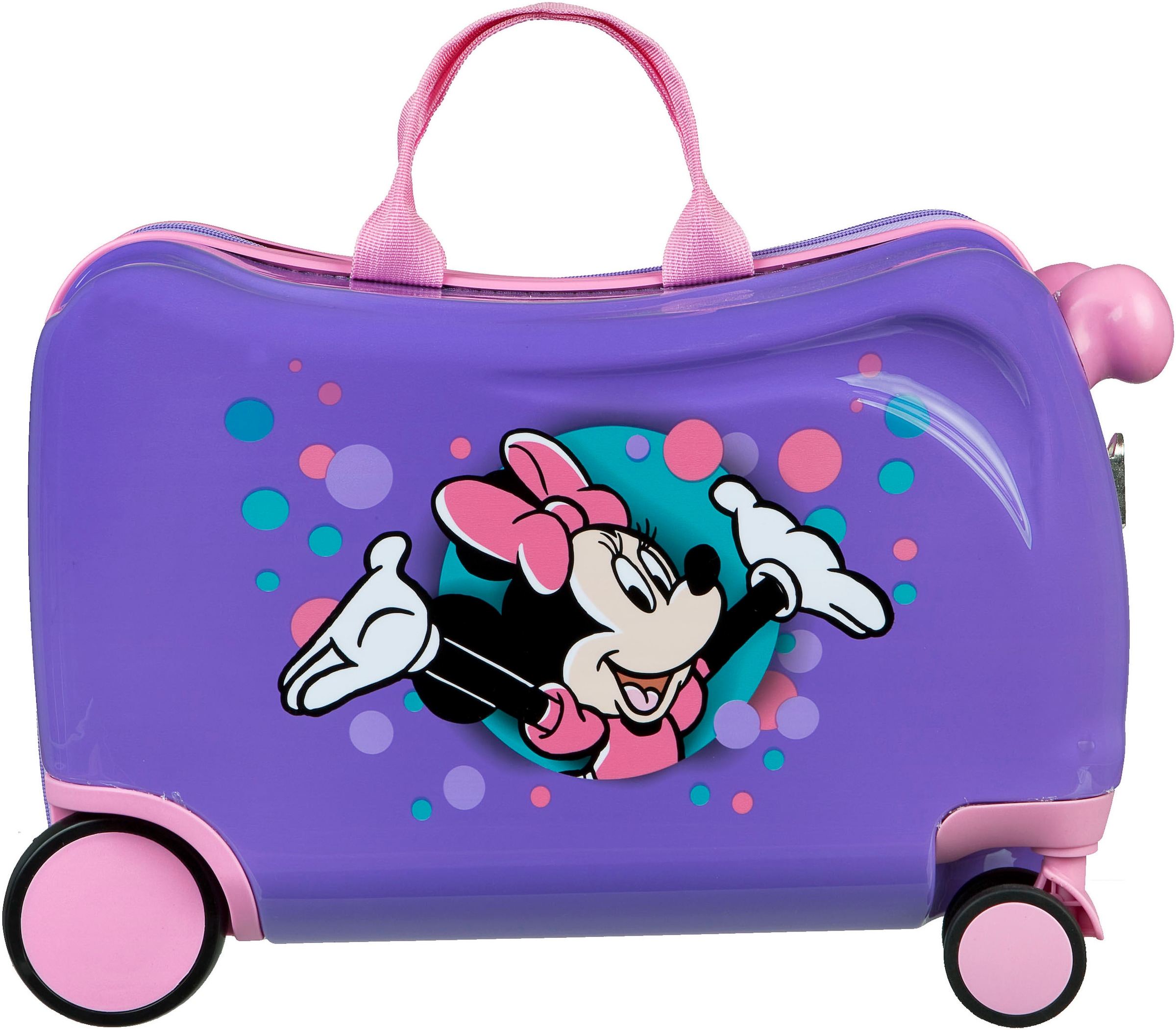 UNDERCOVER Valise pour enfants »Ride-on Trolley, Minnie Maus« 20 litre 4 Rollen zum sitzen und ziehen