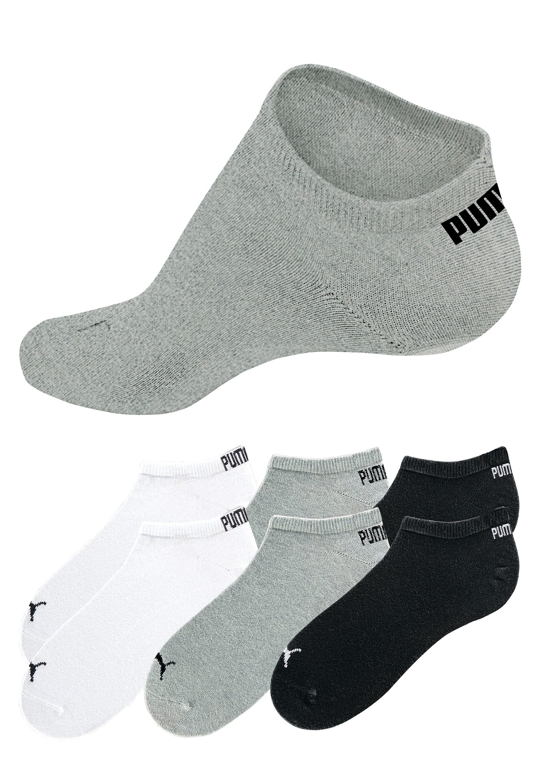 PUMA Sneakersocken, (6er-Pack), mit eingestricktem Markenlogo