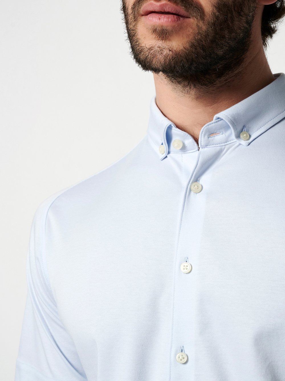 DESOTO Kurzarmhemd »Jerseyhemd Casual Modern Button Down halbarm« Flexibler Stretch